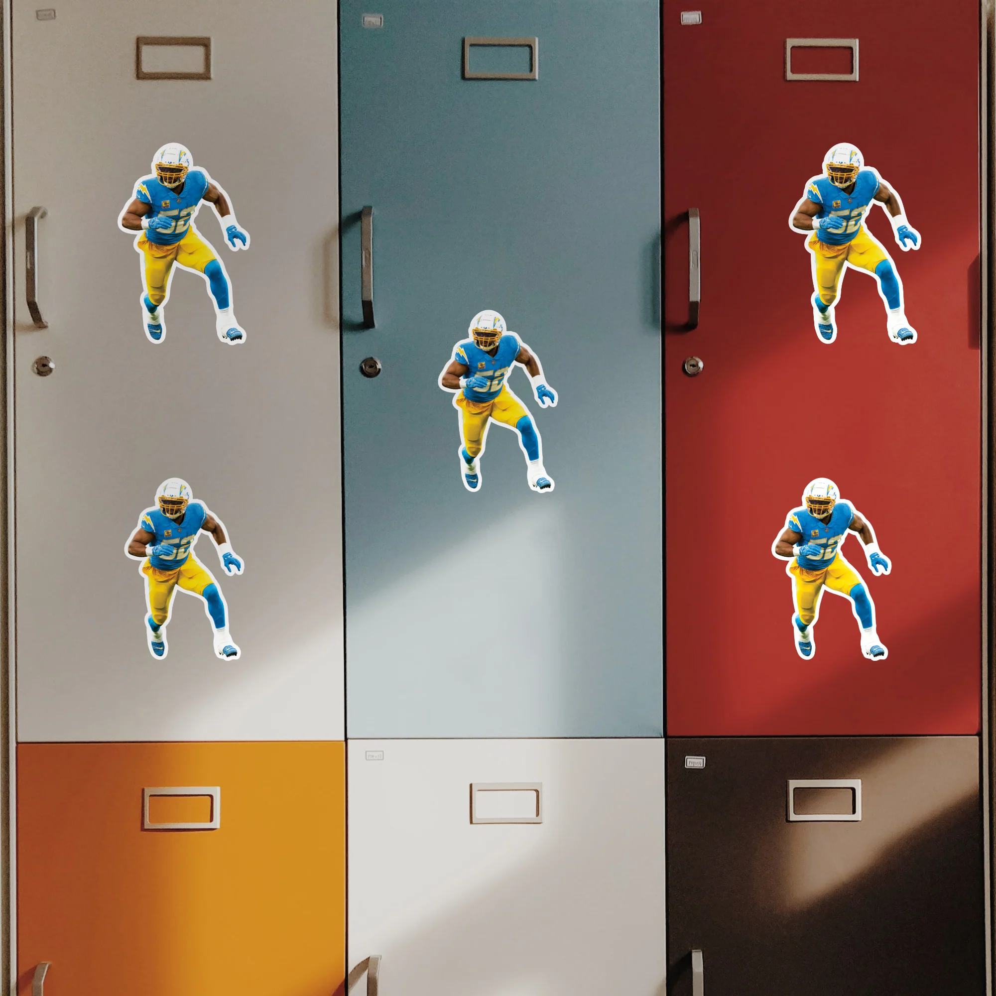 Khalil Mack - 5 Minis (Mixed Sizes) - Official NFL - Los Angeles Chargers - Reusable Vinyl Decals - Image 2