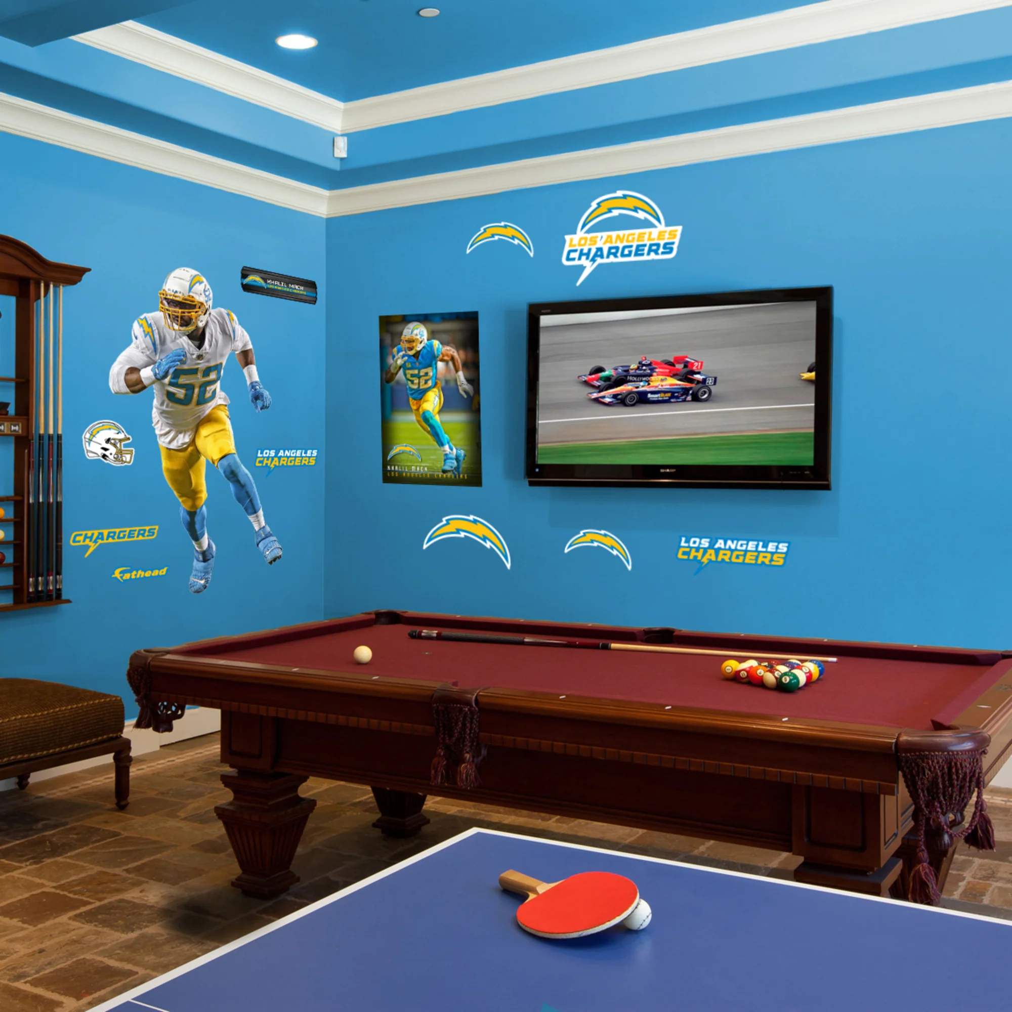 Khalil Mack - RealBig Collection - Official NFL - Los Angeles Chargers - Reusable Vinyl Wall Decals - Image 3