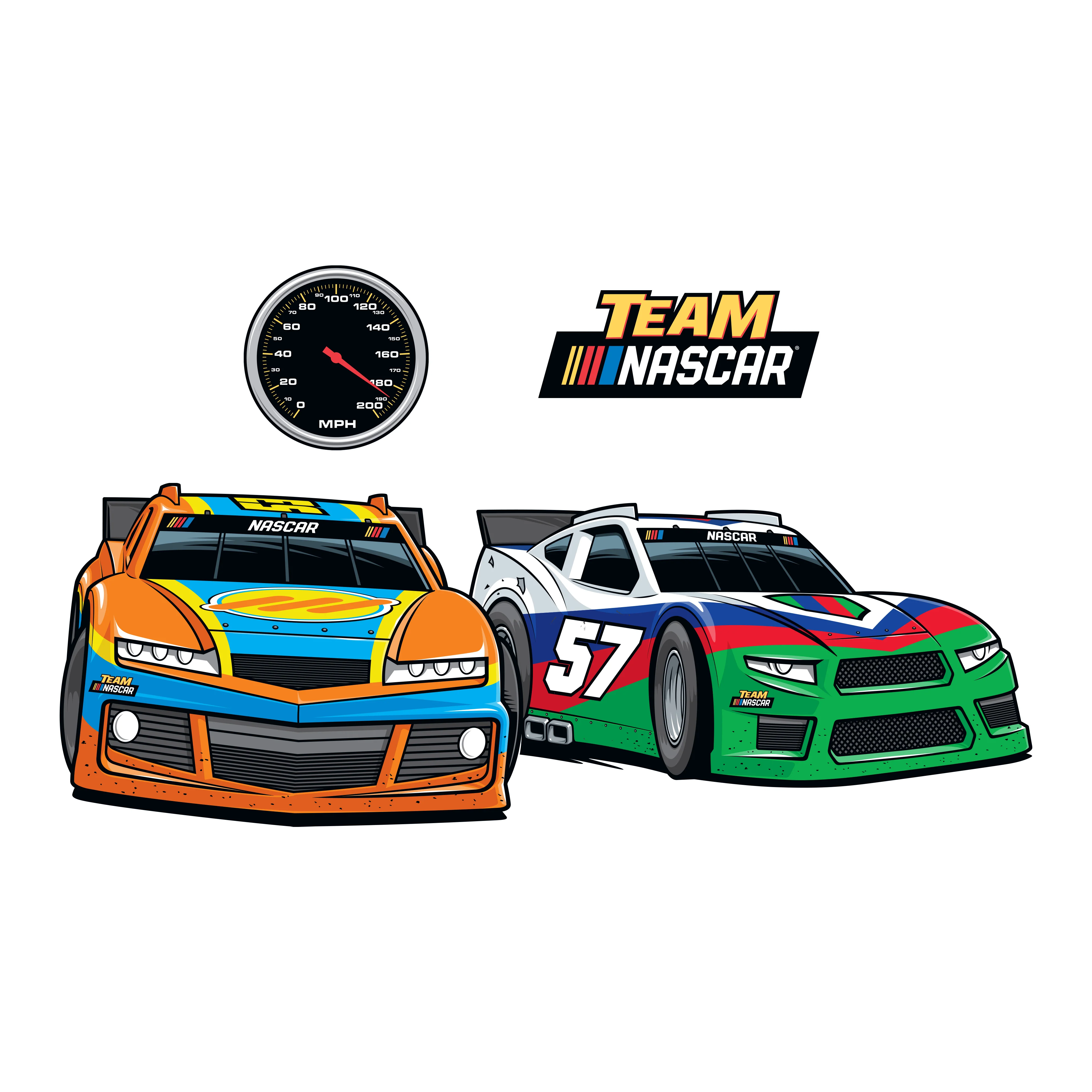 Kids Cars - RealBig Collection - Official NASCAR - Reusable Vinyl Wall Decals - Image 5