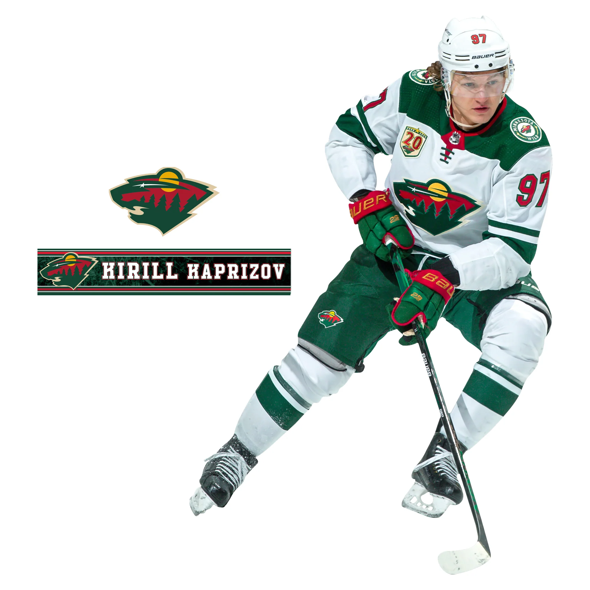 Kirill Kaprizov - RealBig Collection - Official NHL - Minnesota Wild - Reusable Vinyl Wall Decals #1 - Image 7