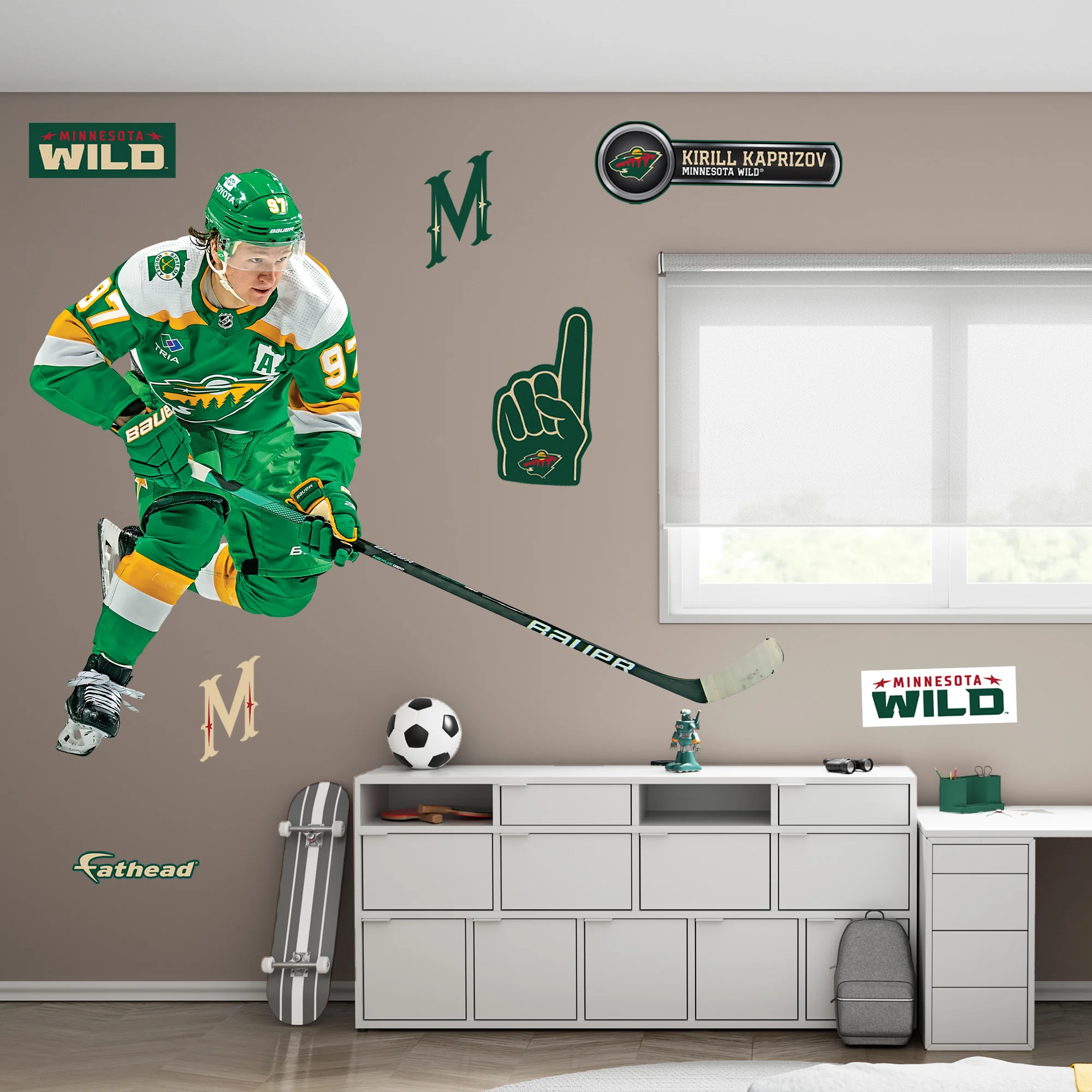 Kirill Kaprizov - RealBig Reverse Retro Collection - Official NHL - Minnesota Wild - Reusable Vinyl Decals - Image 3