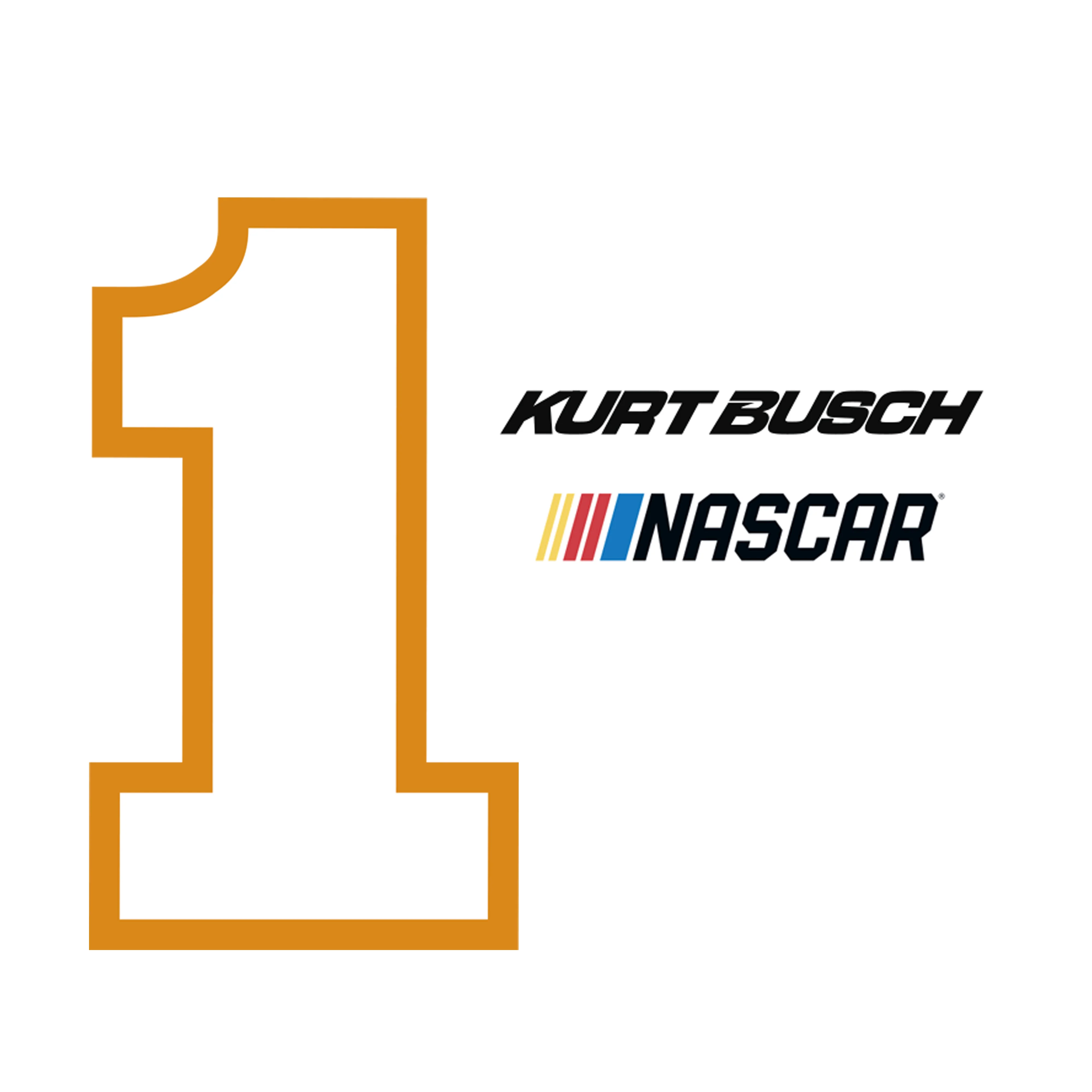 Kurt Busch #1 Logo - RealBig Collection - Official NASCAR - Reusable Vinyl Wall Decals - Image 6