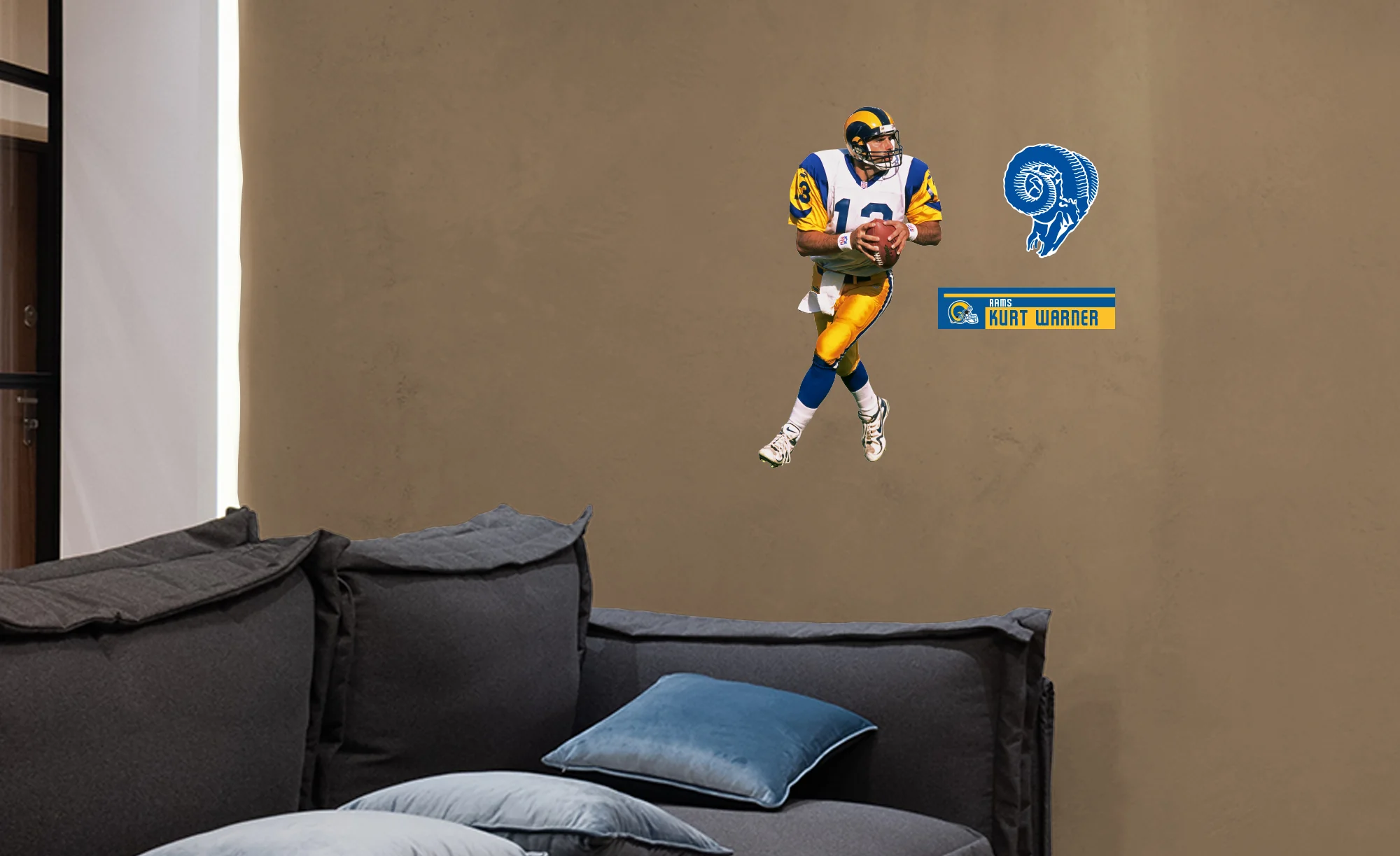 Kurt Warner Legend - RealBig Collection - Official NFL - St. Louis Rams - Reusable Vinyl Wall Decals - Image 3