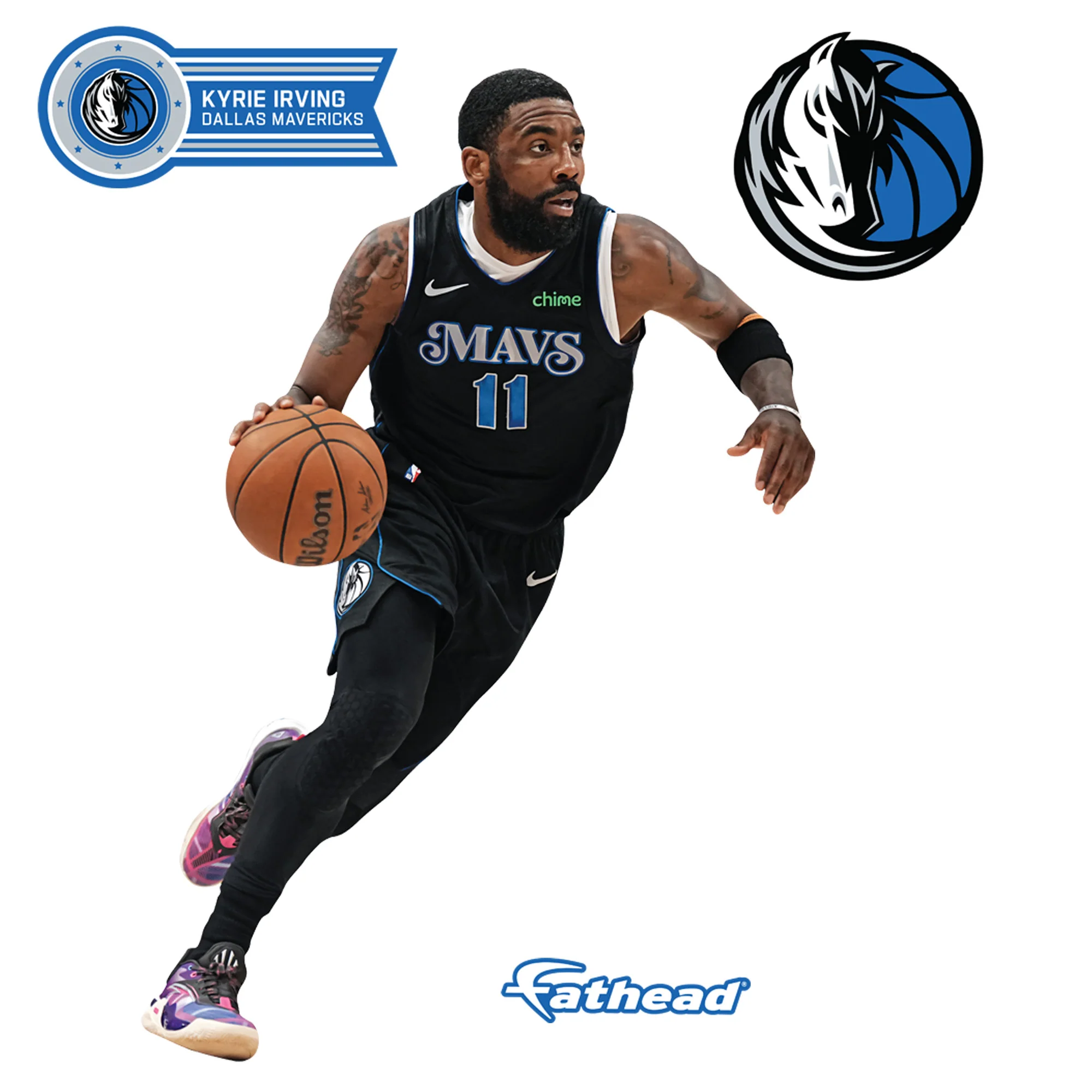Kyrie Irving City Jersey - RealBig Collection - Official NBA - Dallas Mavericks - Reusable Vinyl Wall Decals - Image 6