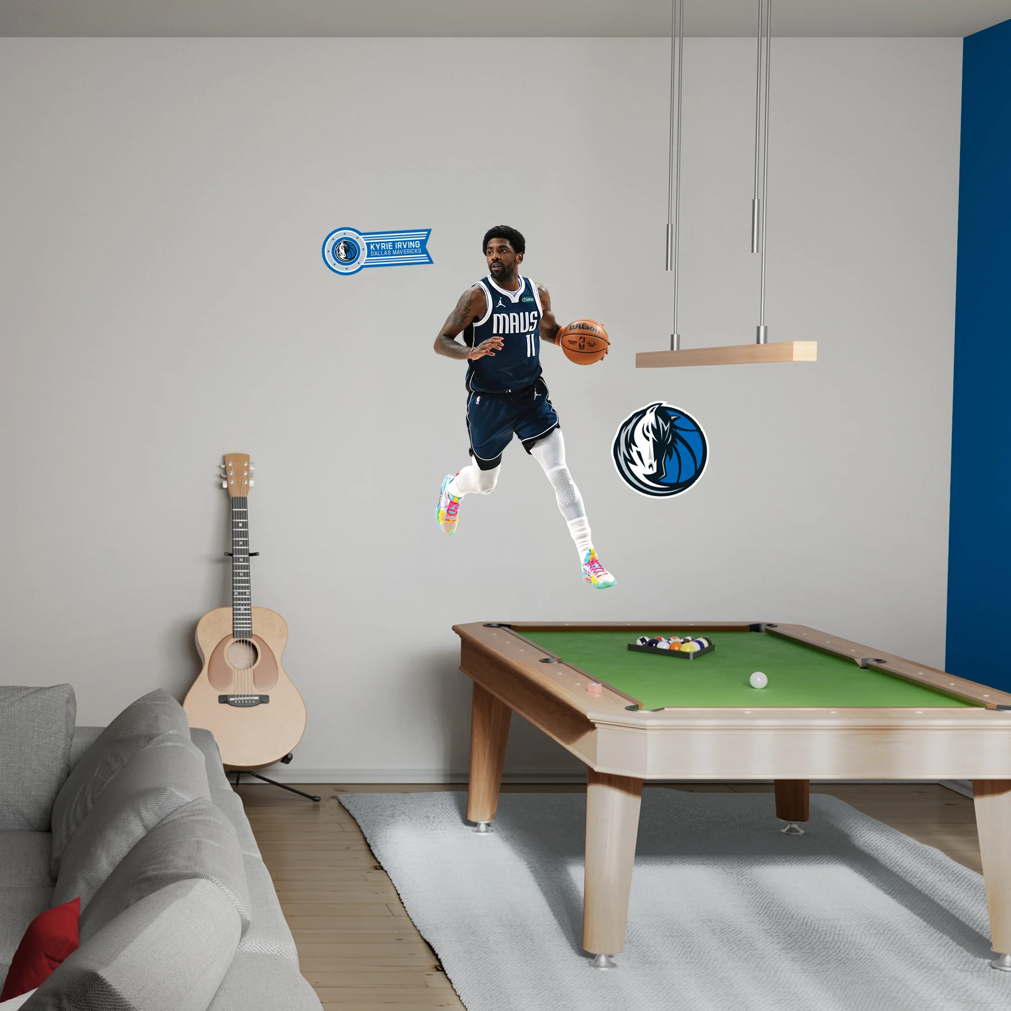 Kyrie Irving - RealBig Collection - Official NBA - Dallas Mavericks - Reusable Vinyl Wall Decals - Image 5