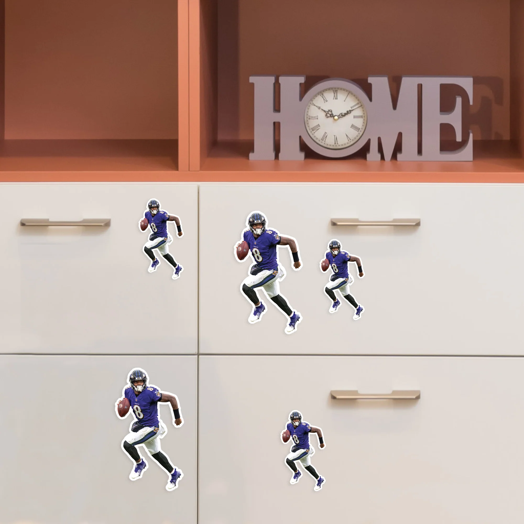 Lamar Jackson - 5 Player Minis (Mixed Sizes) - Official NFL - Baltimore Ravens - Reusable Vinyl Decals - Image 2