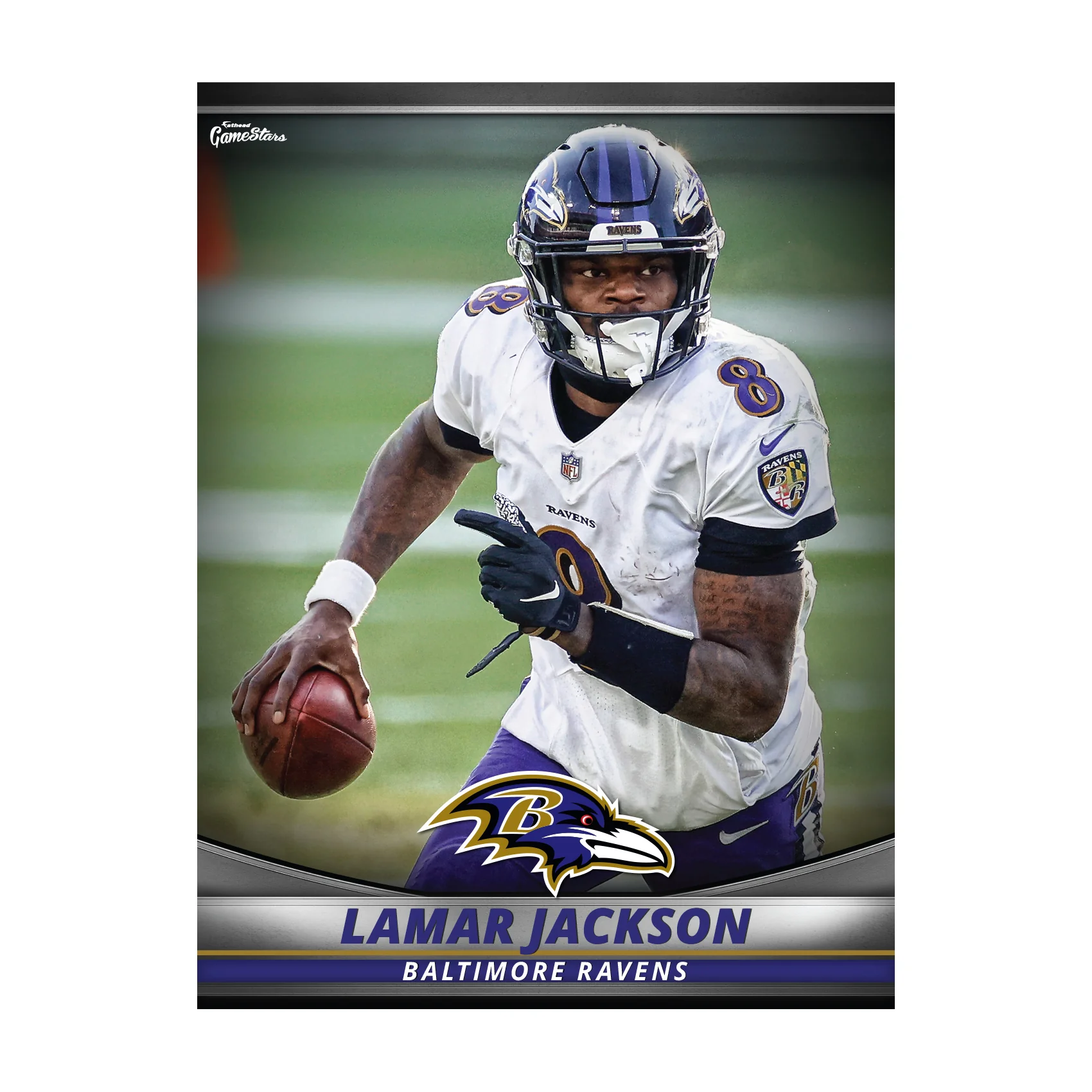 Lamar Jackson - GameStars Series - Peel & Stick Poster - Official NFL - Baltimore Ravens - Reusable Vinyl Wall Decal - Image 3