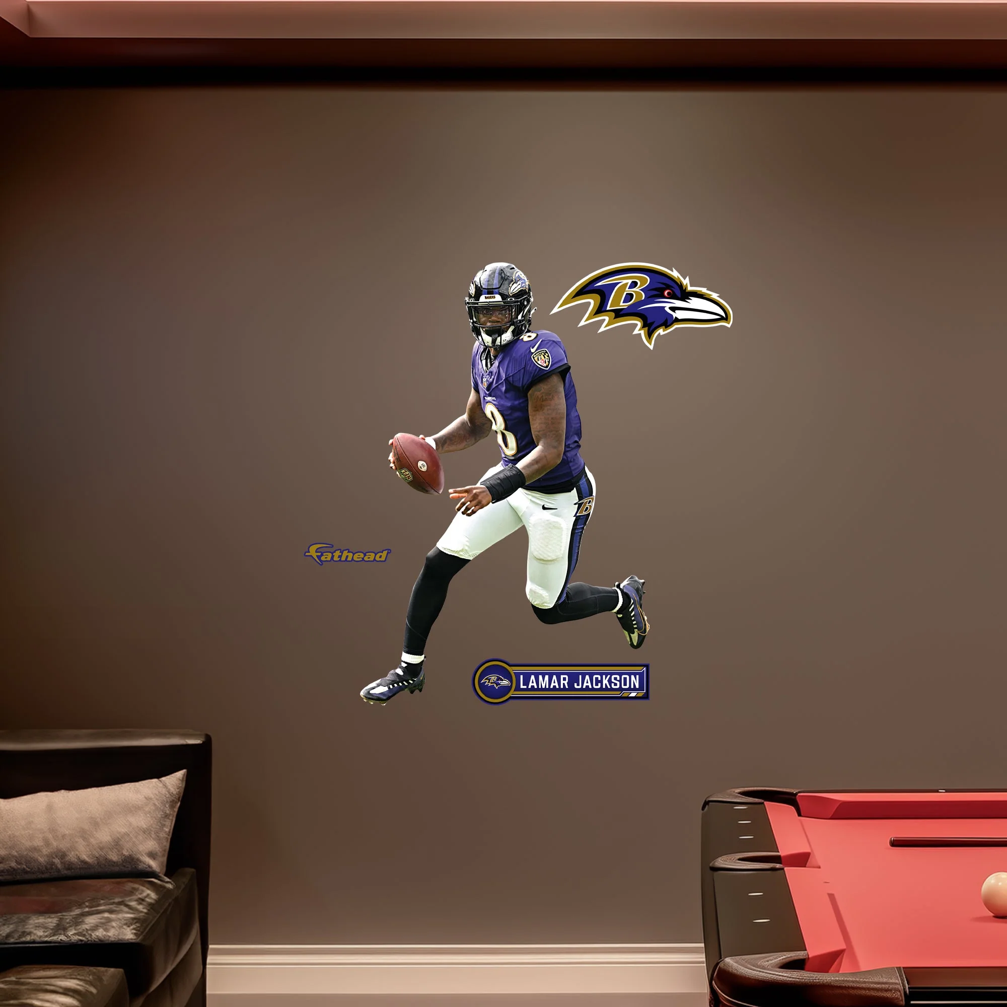 Lamar Jackson - RealBig Rollout Collection - Official NFL - Baltimore Ravens - Reusable Vinyl Wall Decals - Image 6