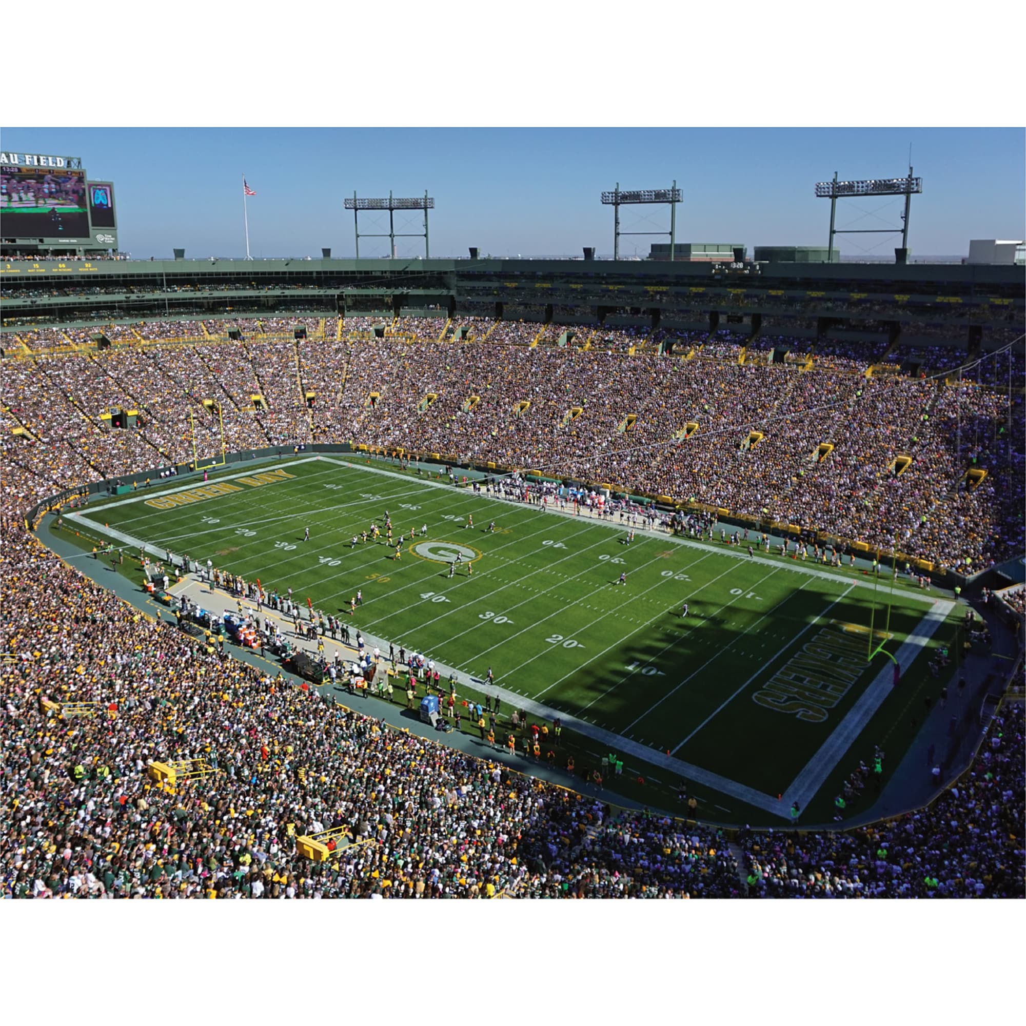 Lambeau Field Corner View - Peel & Stick Poster - Official NFL - Green Bay Packers - Reusable Vinyl Wall Decal