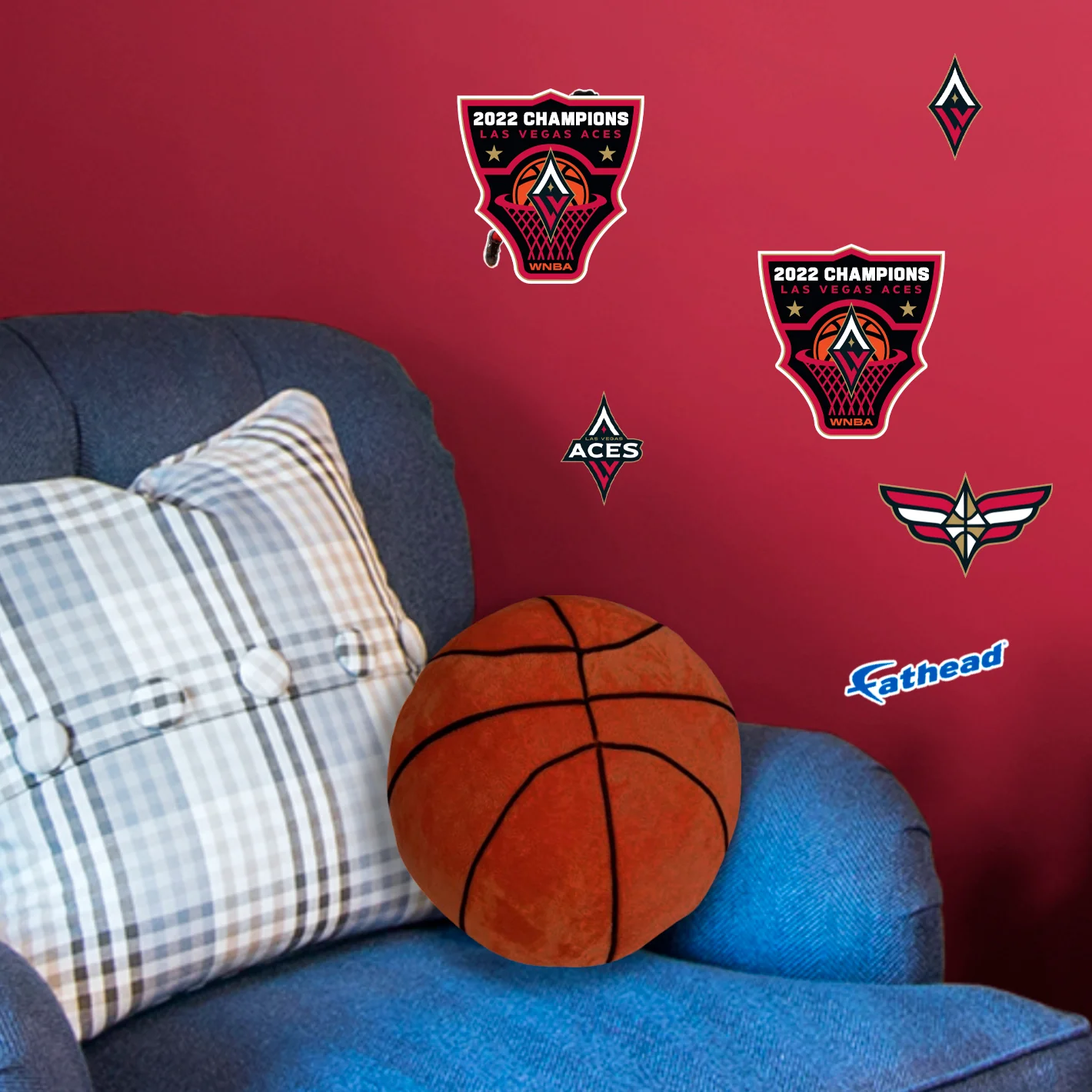 Las Vegas Aces - 5 Logo Minis (Mixed Sizes) - Official WNBA - 2022 Champions - Reusable Vinyl Decals - Image 2