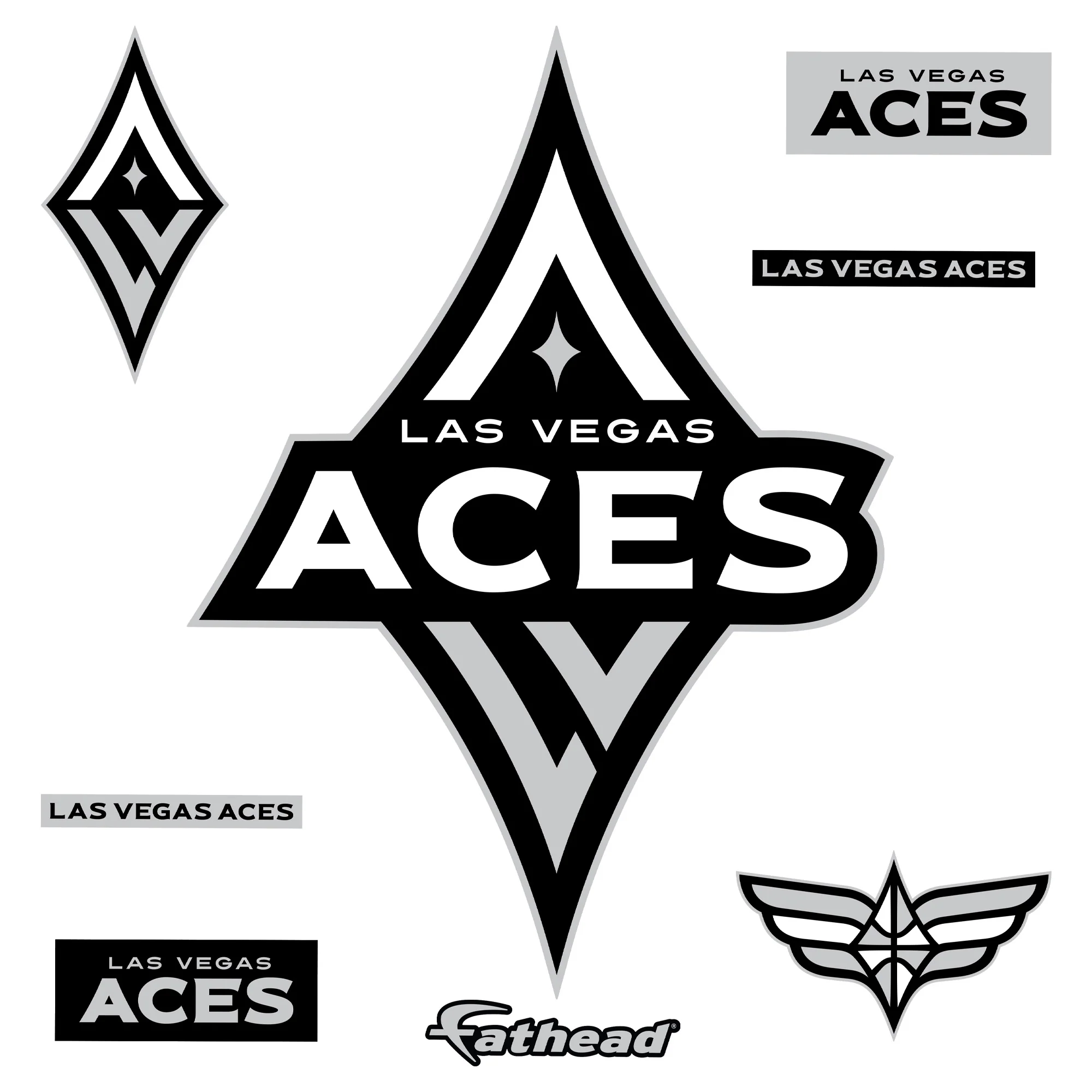 Las Vegas Aces - RealBig Logo Collection - Official WNBA - Reusable Vinyl Wall Decals - Image 8