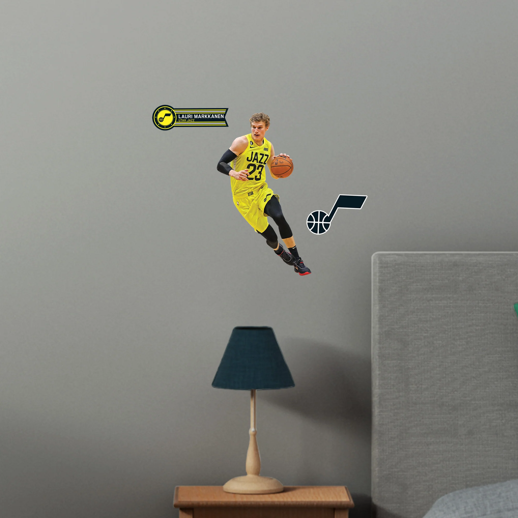 Lauri Markkanen - RealBig Collection - Official NBA - Utah Jazz - Reusable Vinyl Wall Decals - Image 7