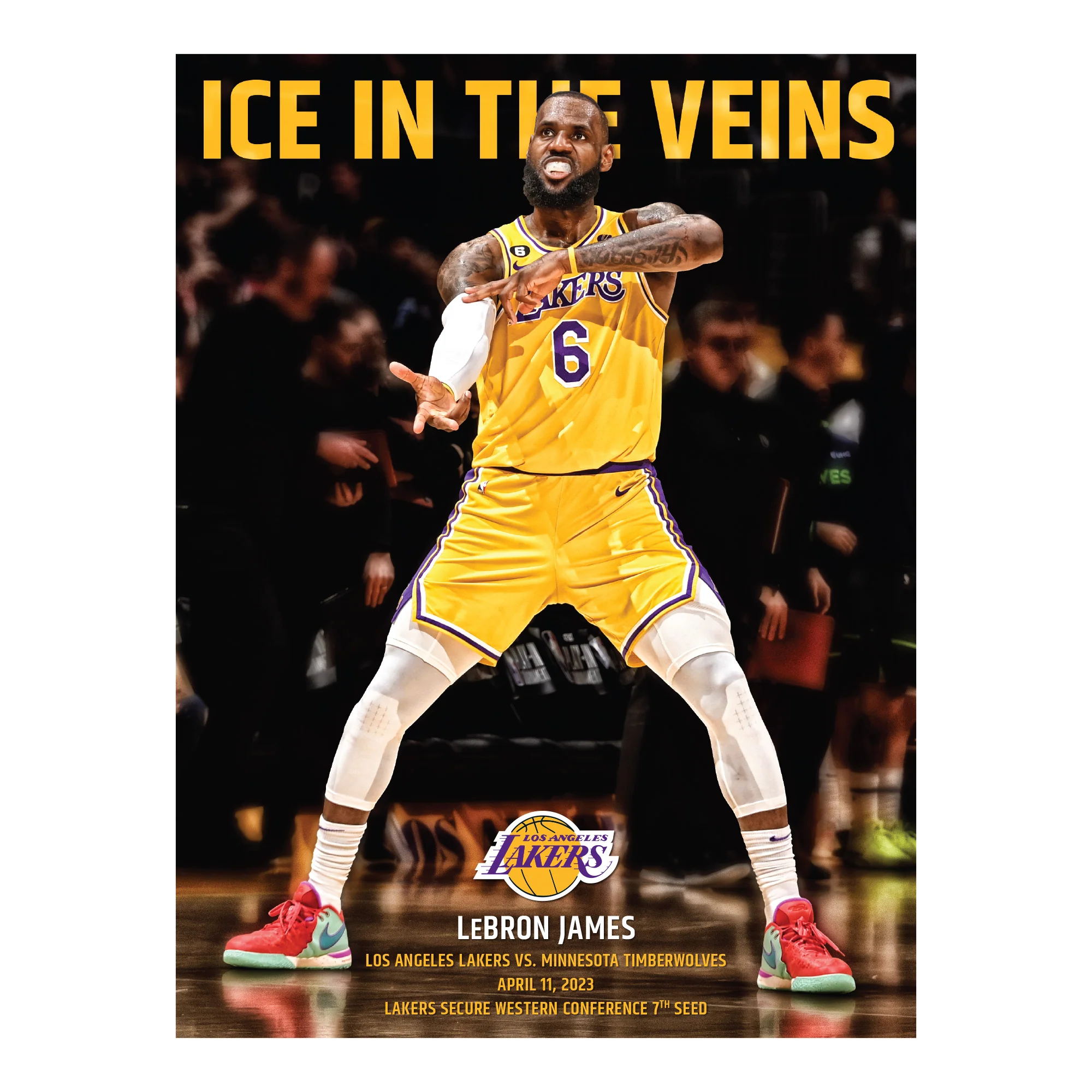LeBron James - “Ice In My Veins” - Peel & Stick Poster - Official NBA - Los Angeles Lakers - Reusable Vinyl Wall Decal