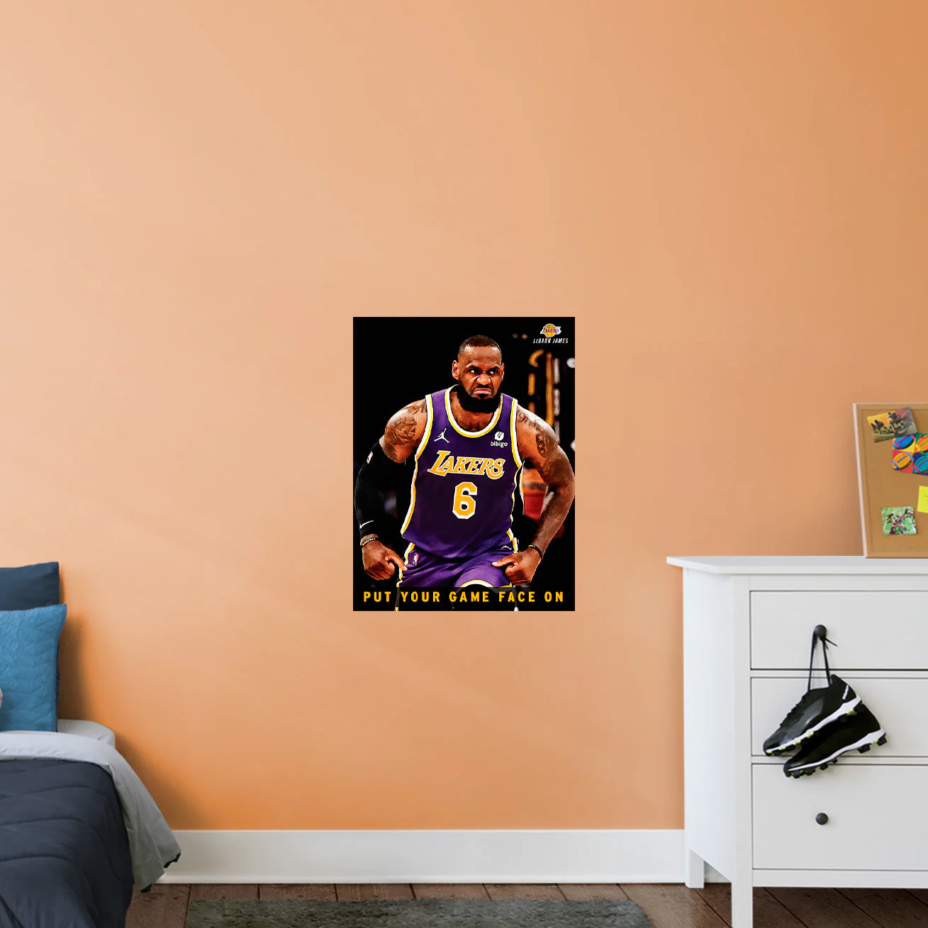 LeBron James - Intensity - Motivational - Peel & Stick Poster - Official NBA - Los Angeles Lakers - Reusable Vinyl Wall Decal - Image 4