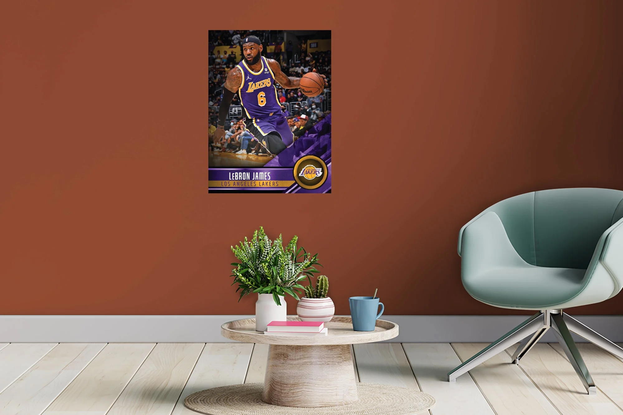 LeBron James - Peel & Stick Poster - Official NBA - Los Angeles Lakers - Reusable Vinyl Wall Decal - Image 6