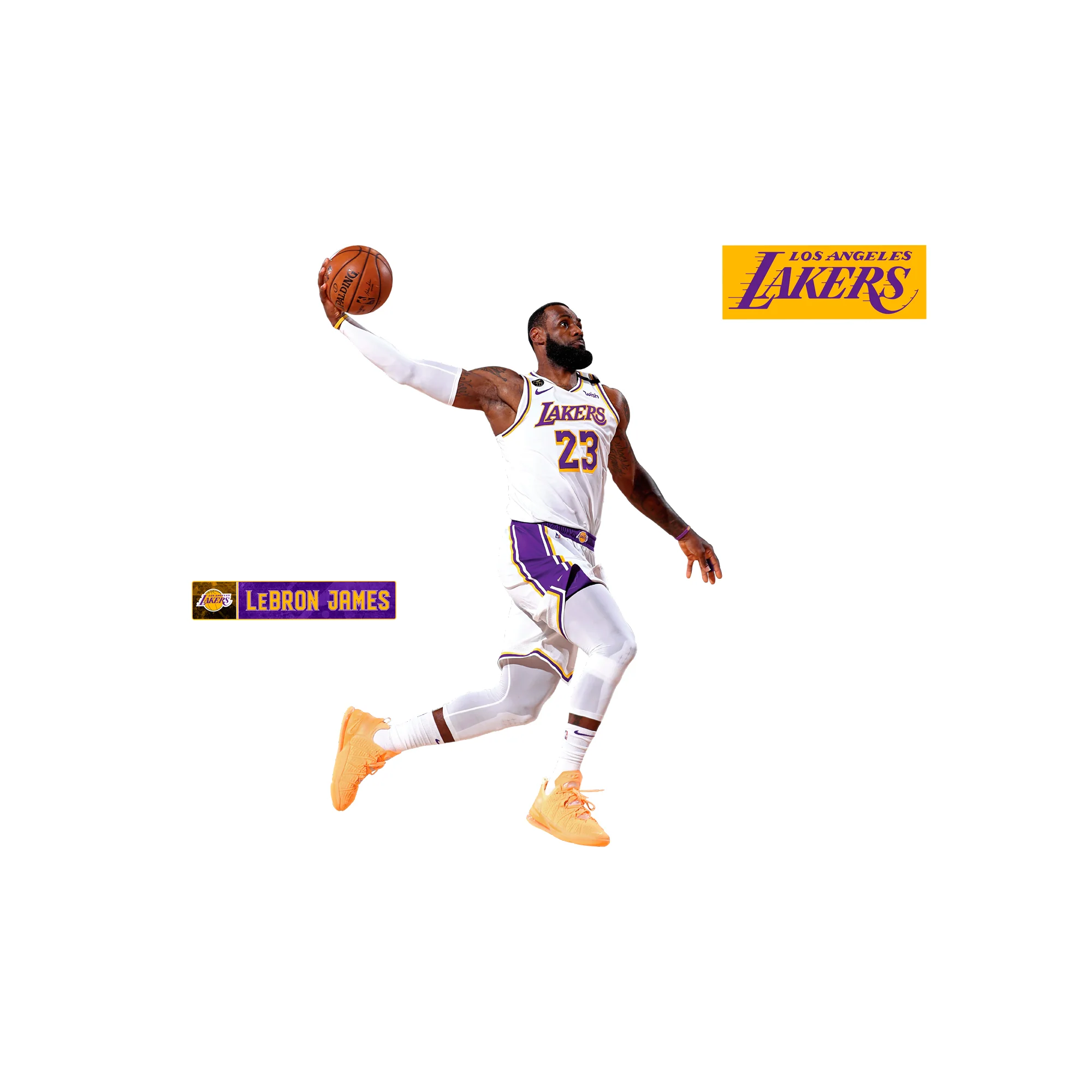 LeBron James - RealBig 2020 Finals Dunk Collection - Official NBA - Los Angeles Lakers - Reusable Vinyl Wall Decals - Image 5
