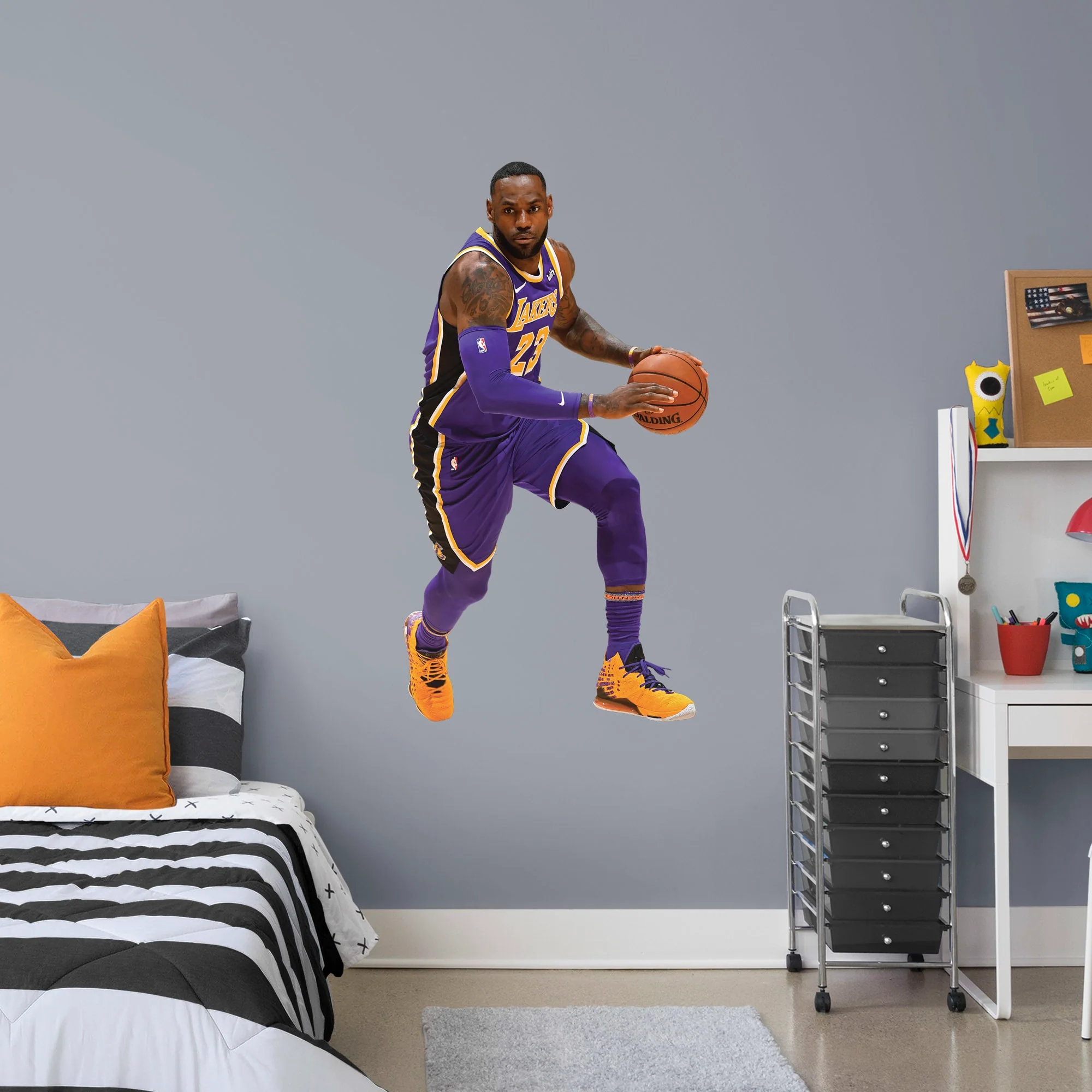 LeBron James - RealBig Statement Jersey Collection - Official NBA - Los Angeles Lakers - Reusable Vinyl Wall Decals #1 - Image 2