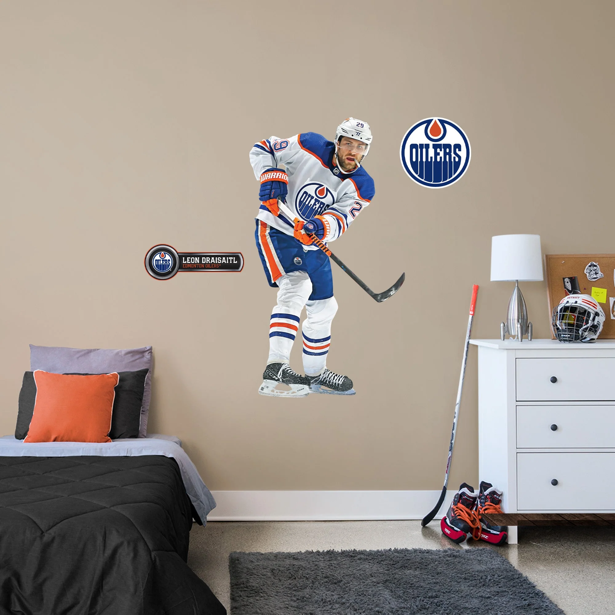 Leon Draisaitl - RealBig Collection - Official NHL - Edmonton Oilers - Reusable Vinyl Wall Decals #2 - Image 6