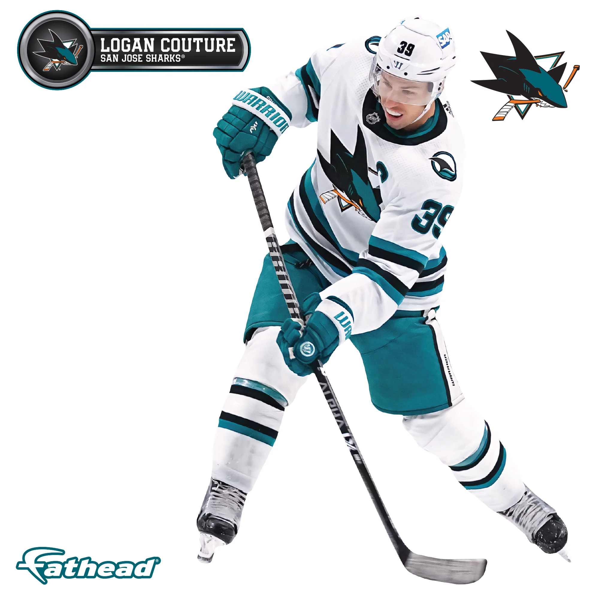 Logan Couture - RealBig Collection - Official NHL - San Jose Sharks - Reusable Vinyl Wall Decals #2 - Image 7