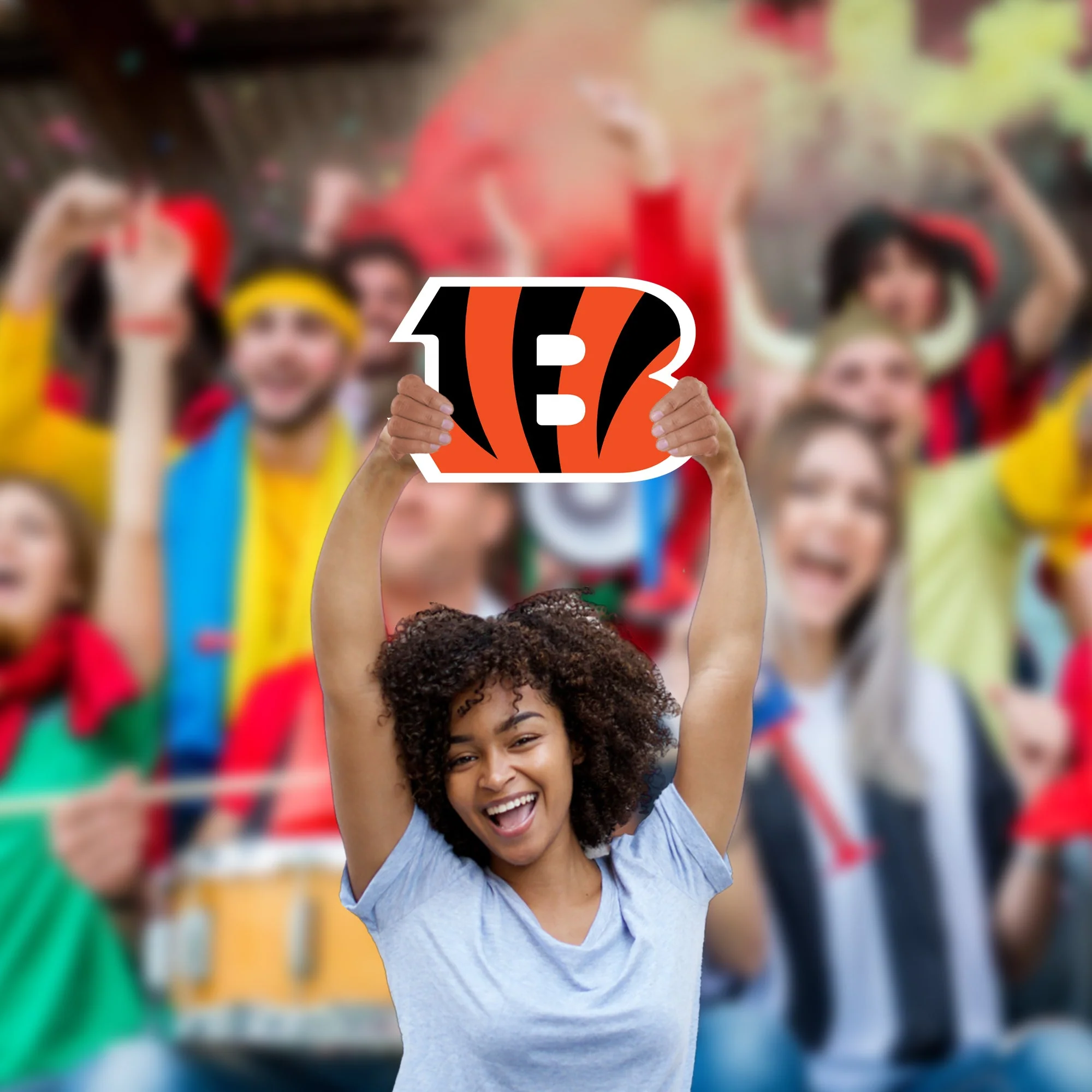 Logo - Big Head - Official NFL - Cincinnati Bengals - Foam Core Cutout - Image 3