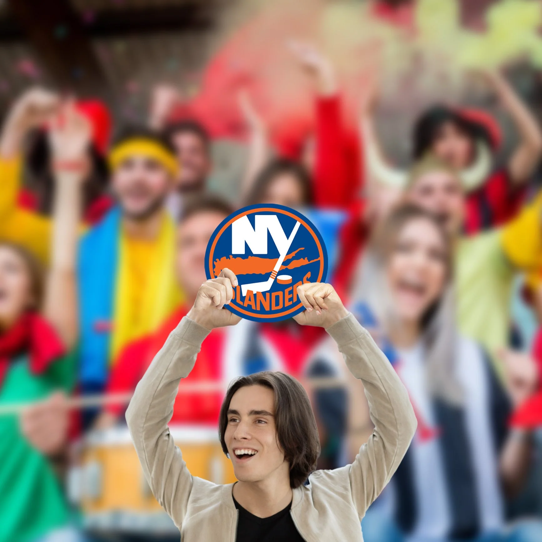 Logo - Big Head - Official NHL - New York Islanders - Foam Core Cutout - Image 3