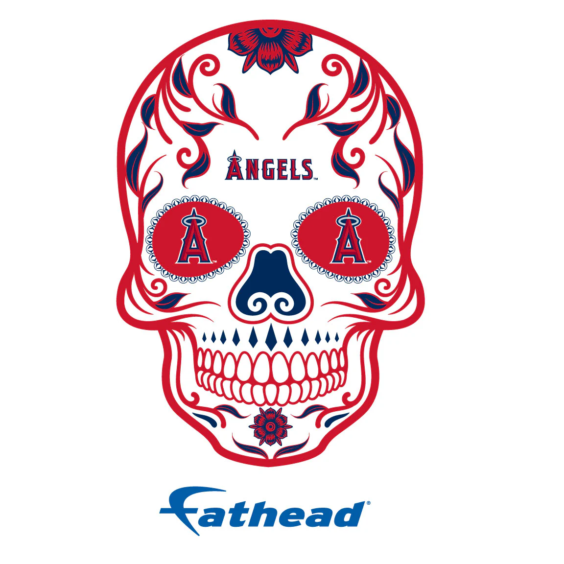 Los Angeles Angels - 5 Sugar Skull Logo Minis (Mixed Sizes) - Official MLB - Reusable Vinyl Decals - Image 3