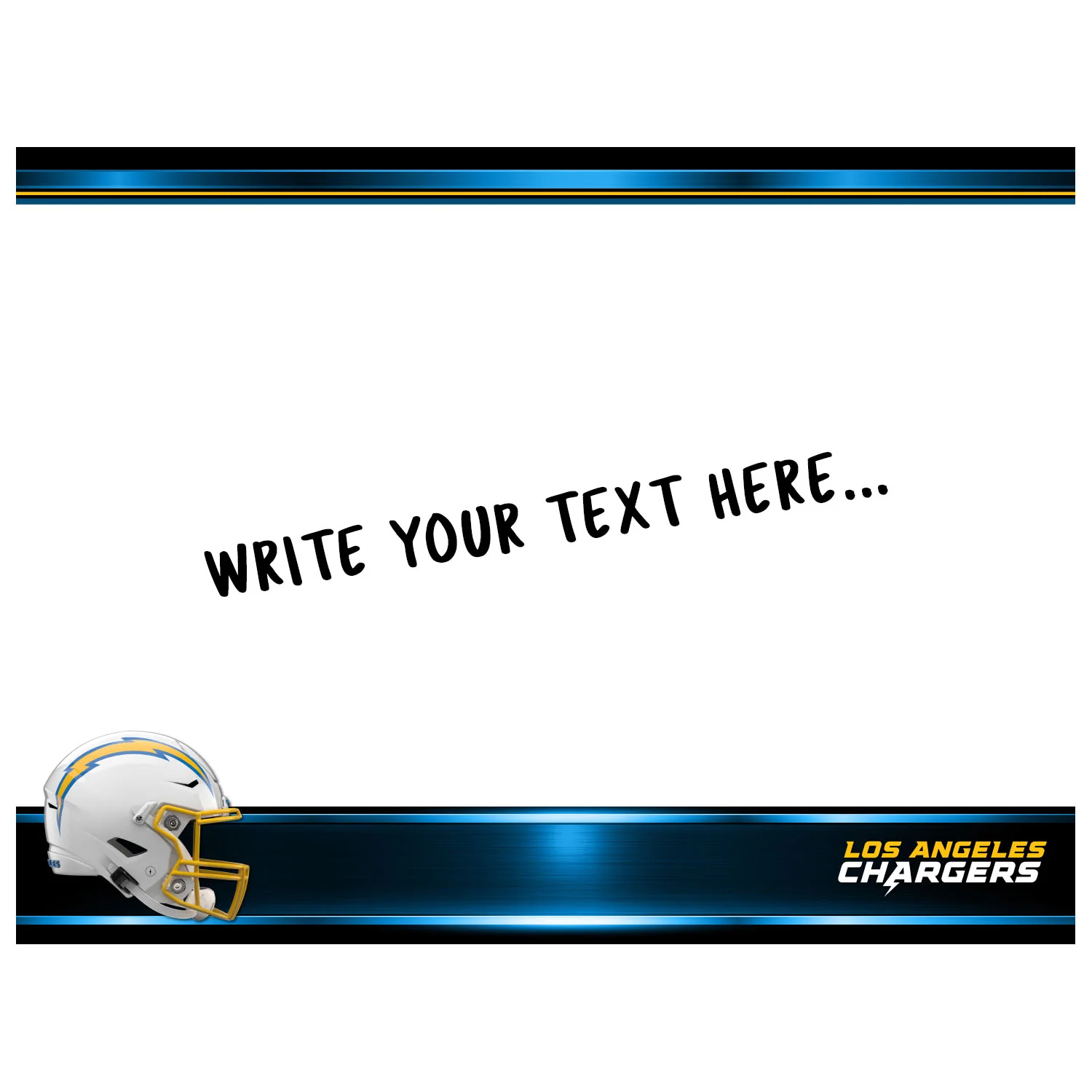Los Angeles Chargers - Helmet - Dry Erase Whiteboard - Official NFL - Reusable Vinyl Wall Decal - Image 2