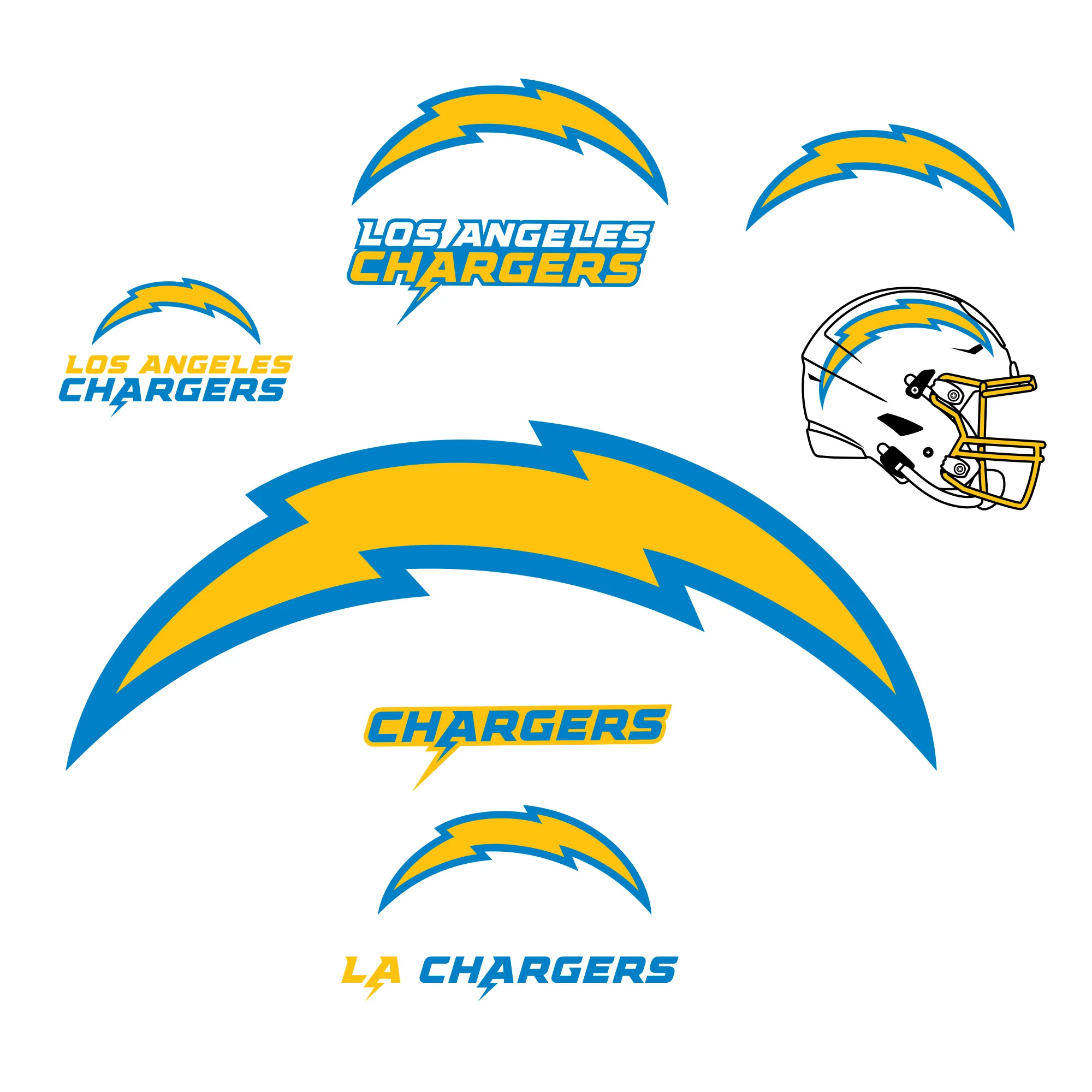Los Angeles Chargers - RealBig Logo Collection - Official NFL - Reusable Vinyl Wall Decals #2 - Image 2