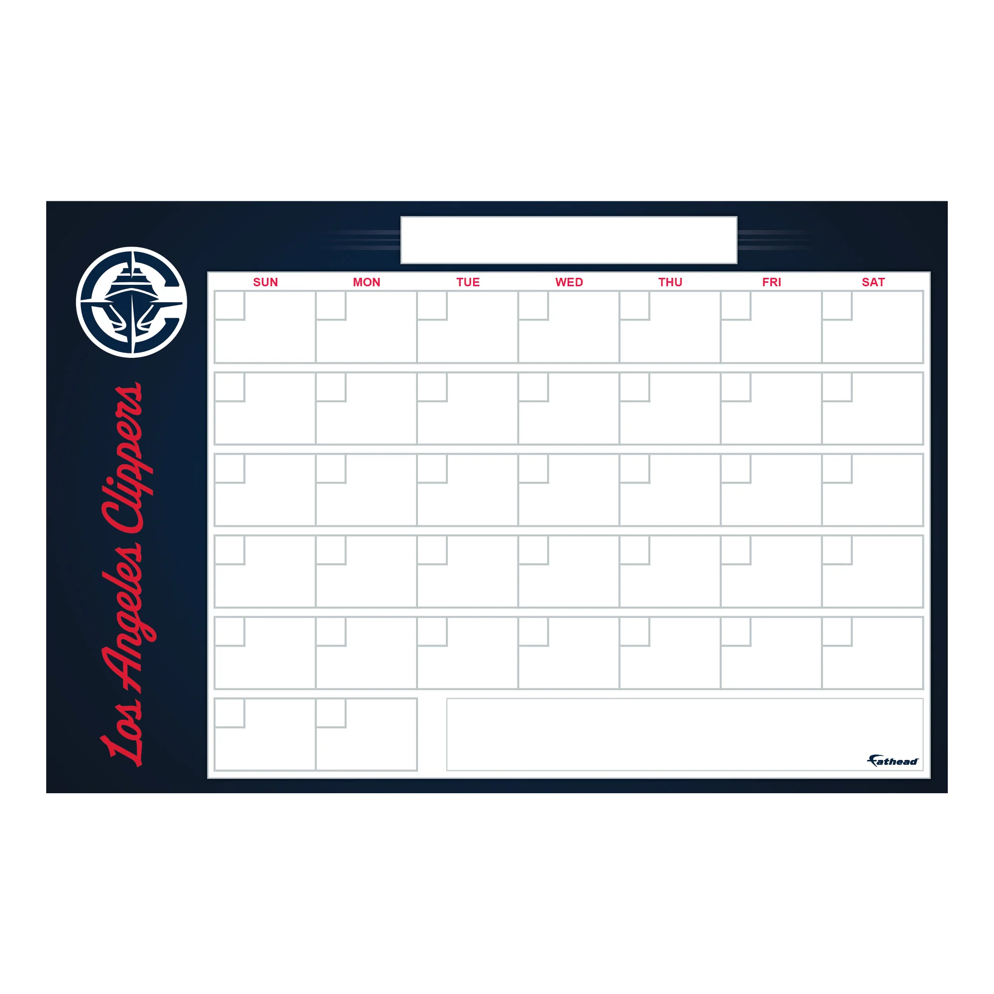 Los Angeles Clippers - Dry Erase Calendar - Official NBA - Reusable Vinyl Wall Decal - Image 3