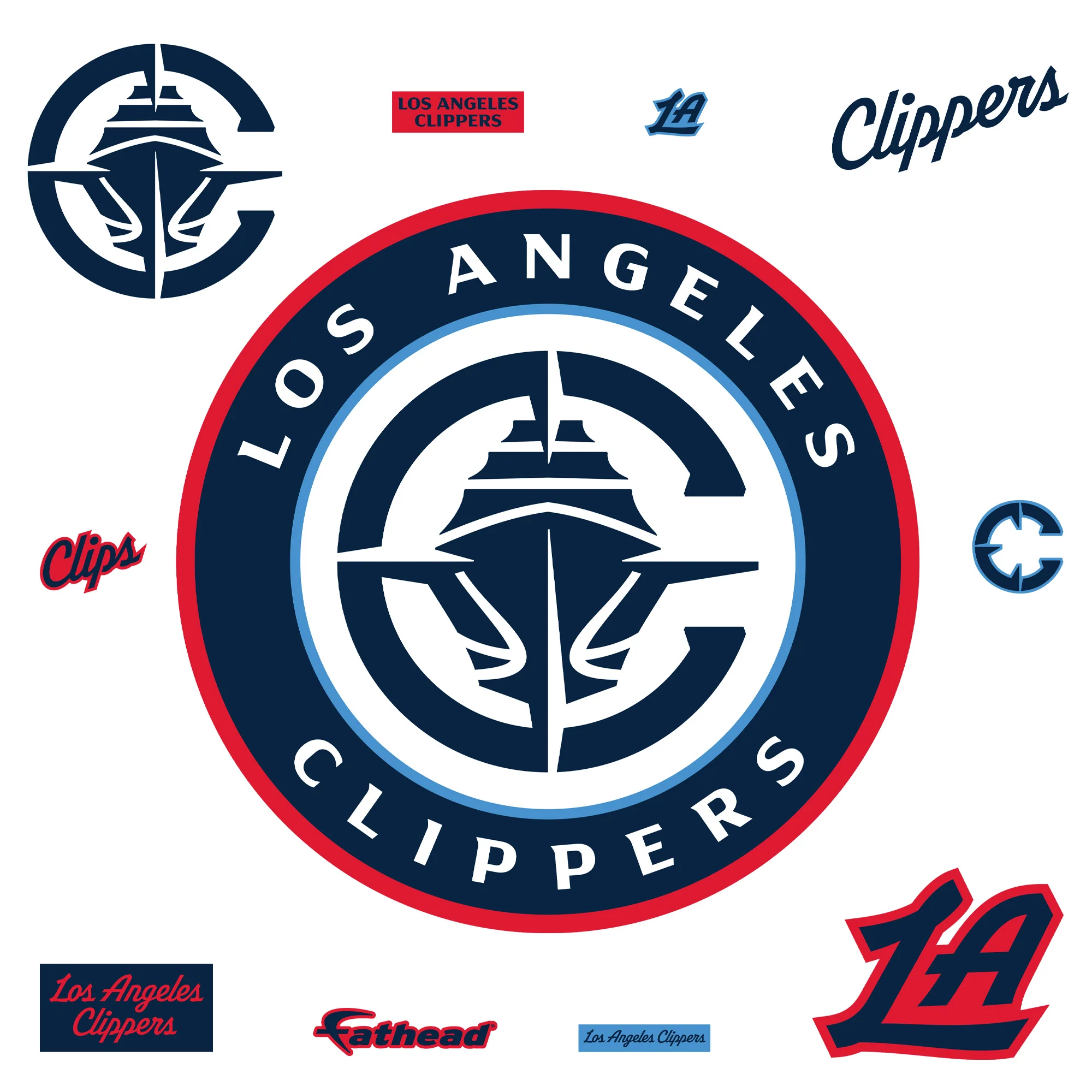 Los Angeles Clippers - RealBig Logo Collection - Official NBA - Reusable Vinyl Wall Decals - Image 2