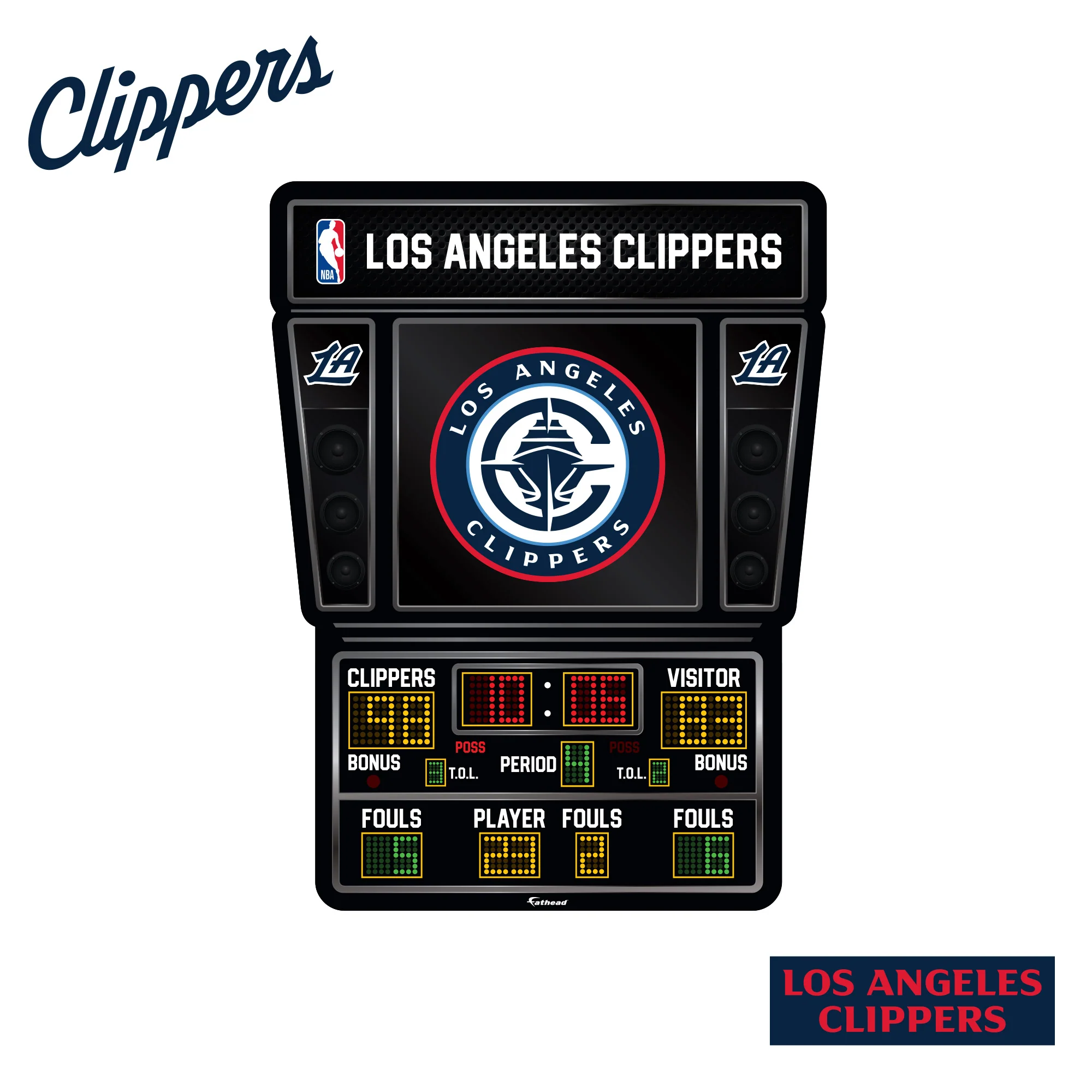 Los Angeles Clippers - RealBig Scoreboard Collection - Official NBA - Reusable Vinyl Wall Decals - Image 6