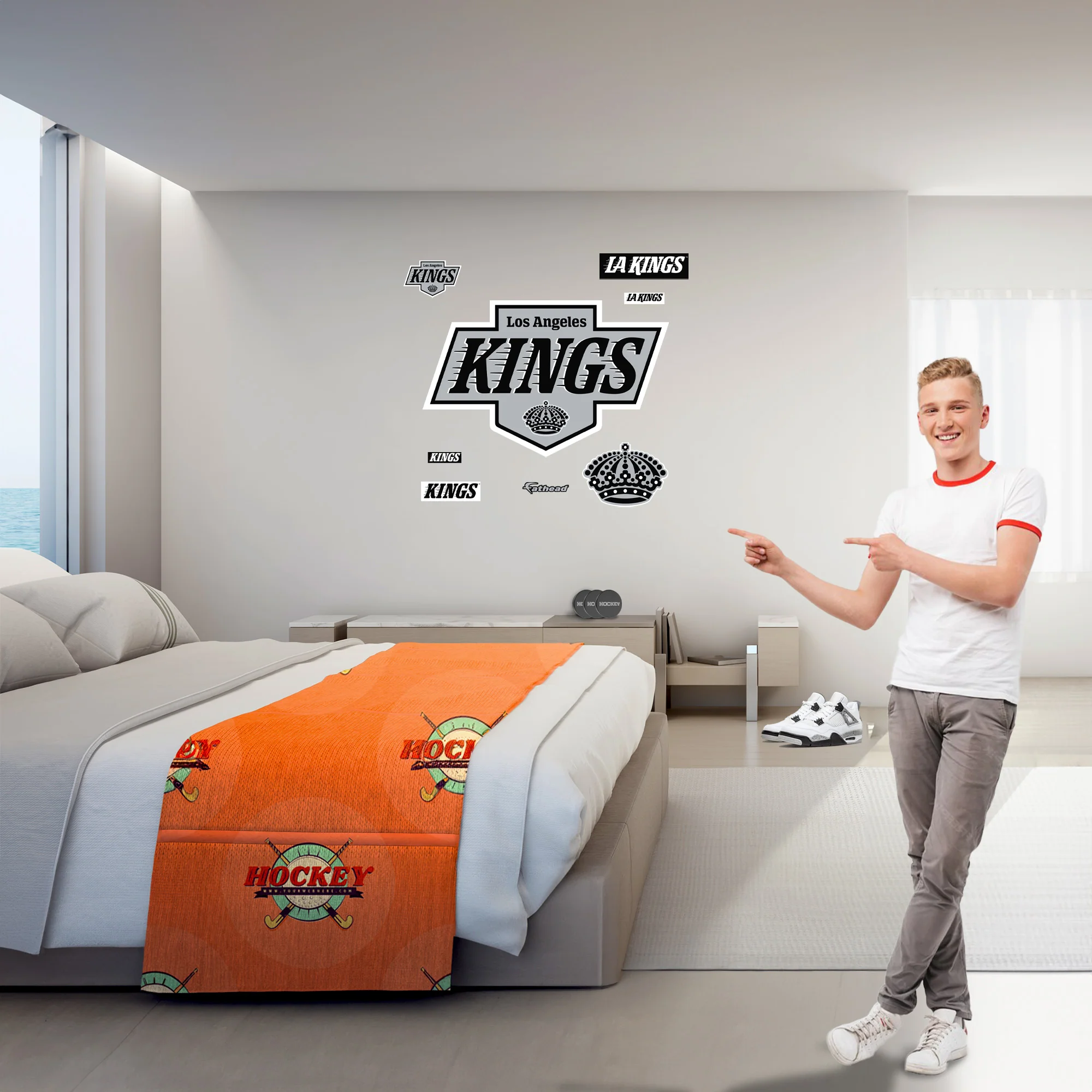 Los Angeles Kings - RealBig Logo Collection - Official NHL - Reusable Vinyl Wall Decals - Image 2