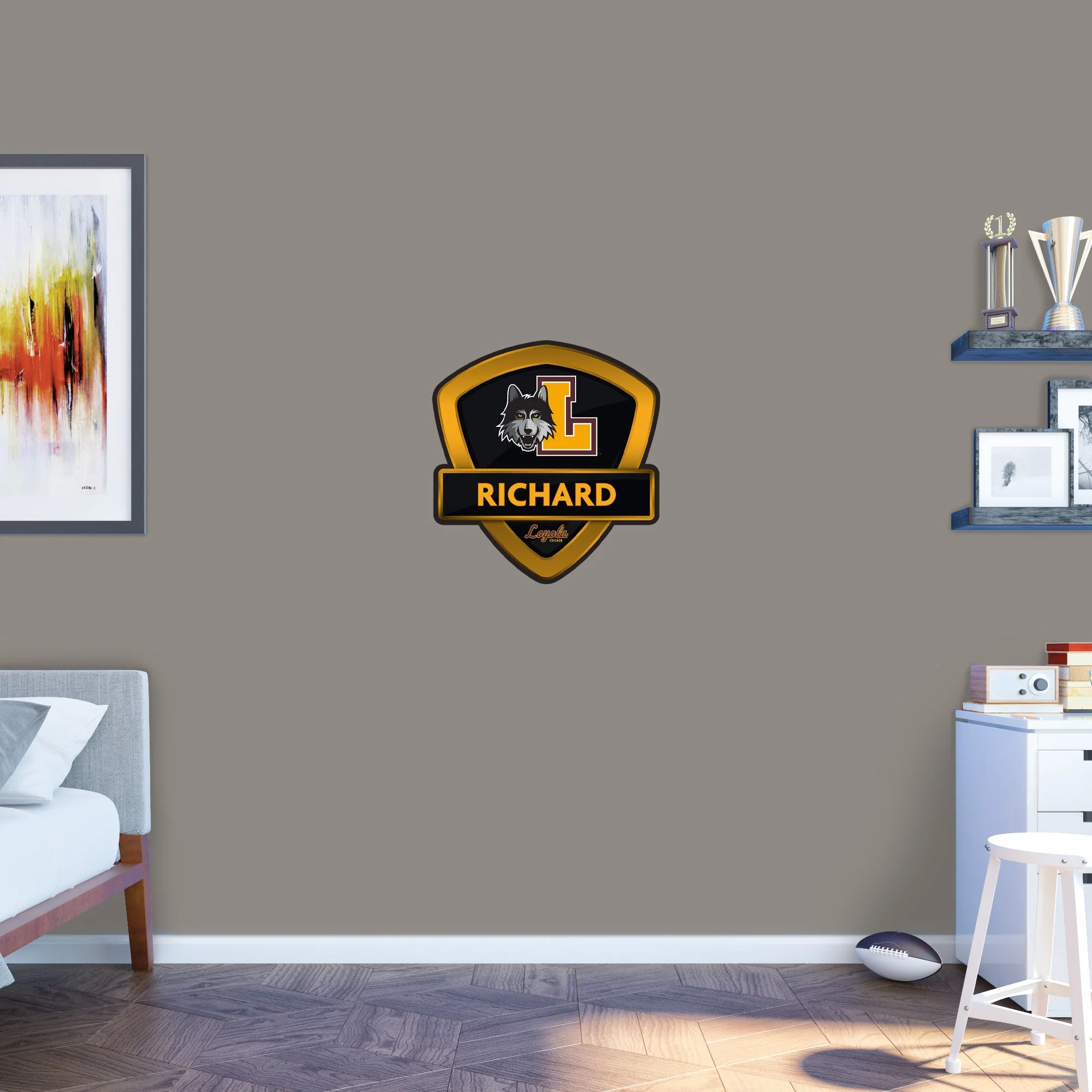 Loyola Chicago Ramblers - Badge - With Personalized Name - Official NCAA - Vinyl Transfer Decal - Image 4