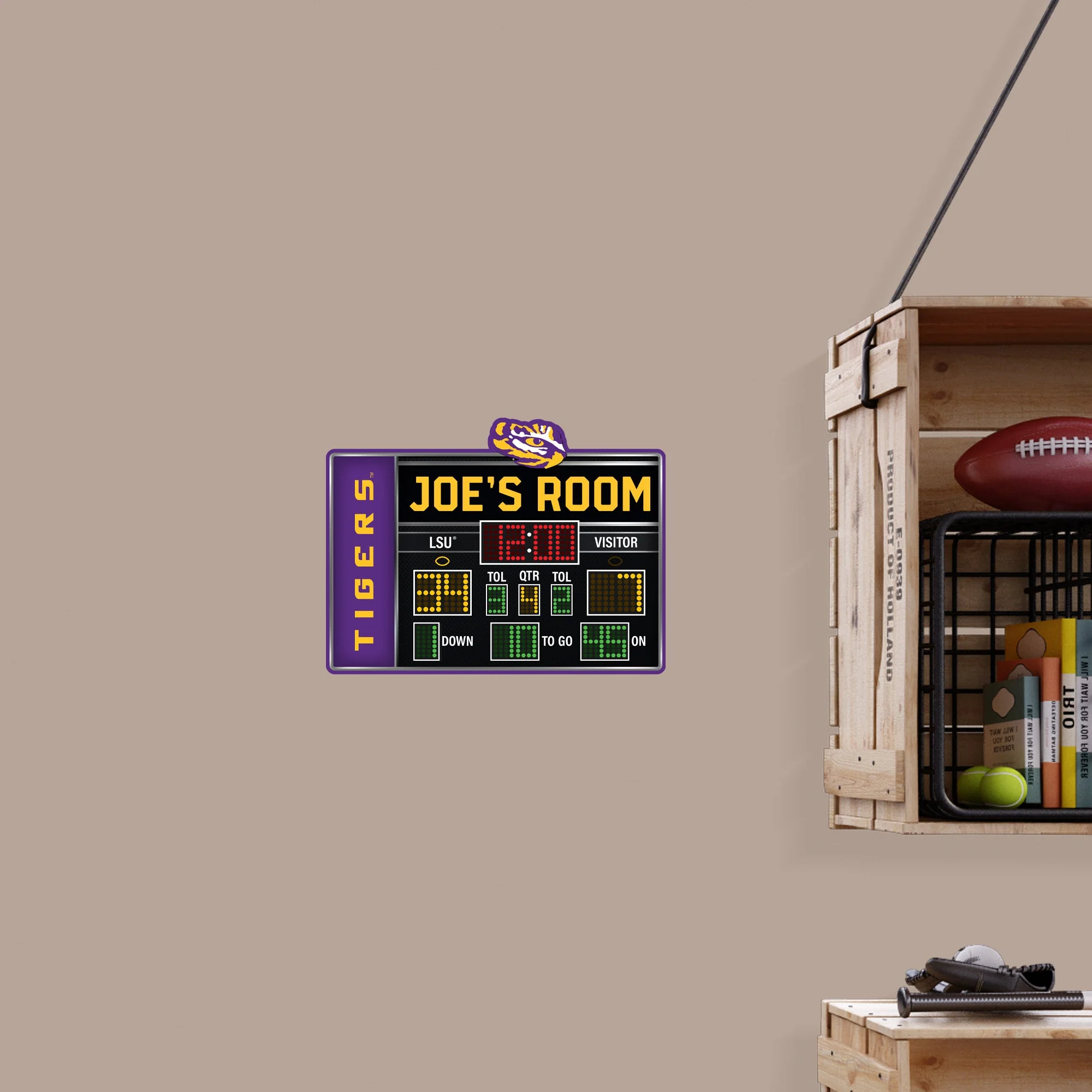 LSU Tigers - Football Scoreboard Graphic - With Personalized Name - Official NCAA - Vinyl Transfer Decal - Image 5