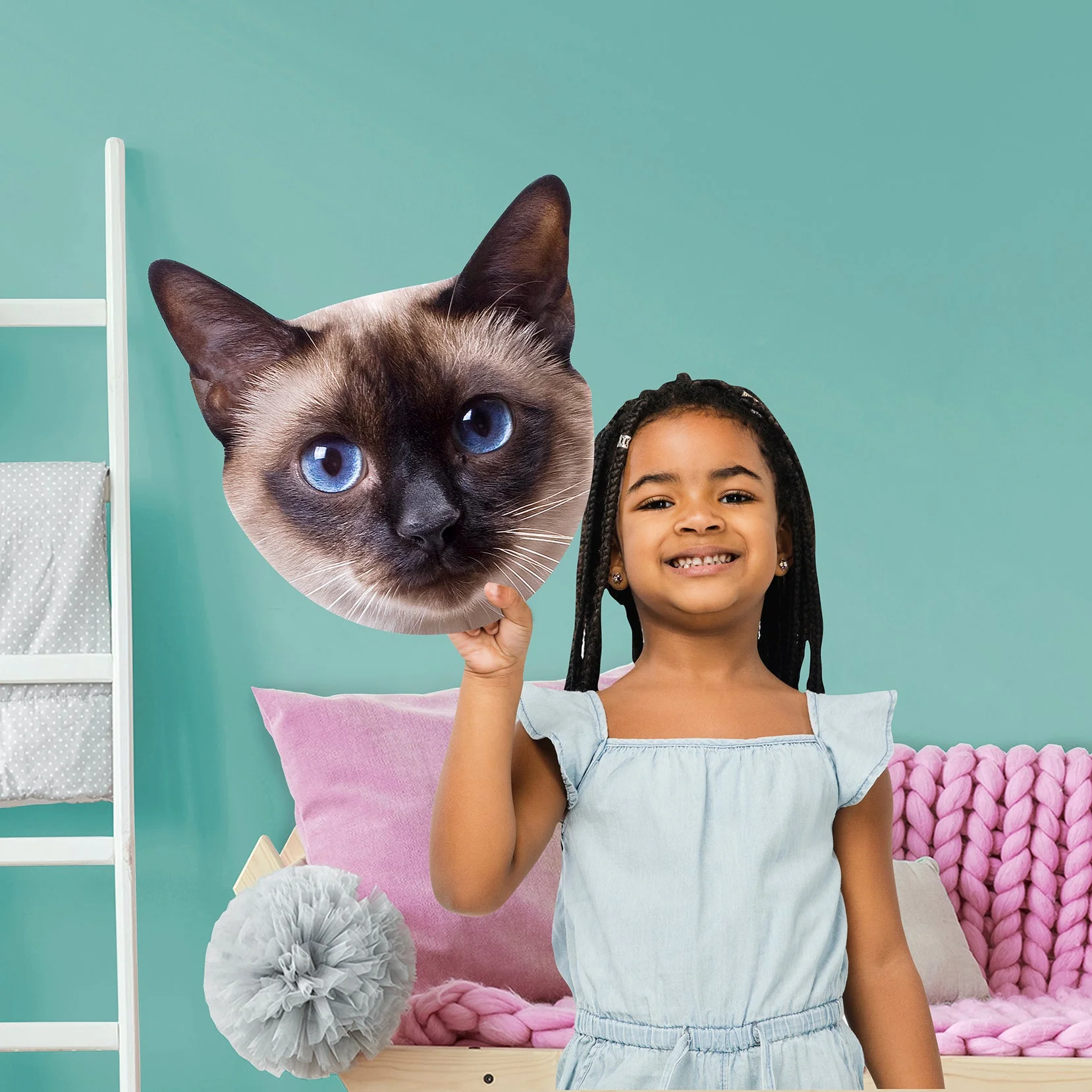 Animals: Siamese Cat Foam Core Cutout - Big Head - Image 3