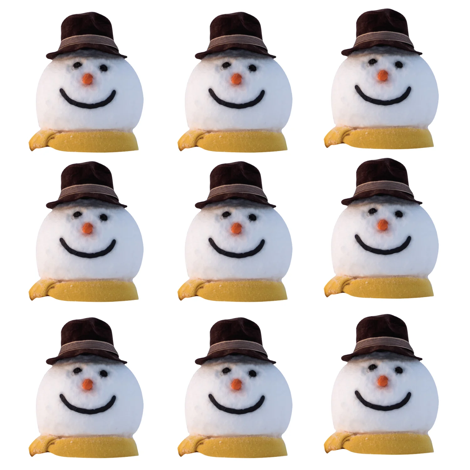 Christmas: Snowman with Yellow Scarf Minis        -      Big Head - Image 2