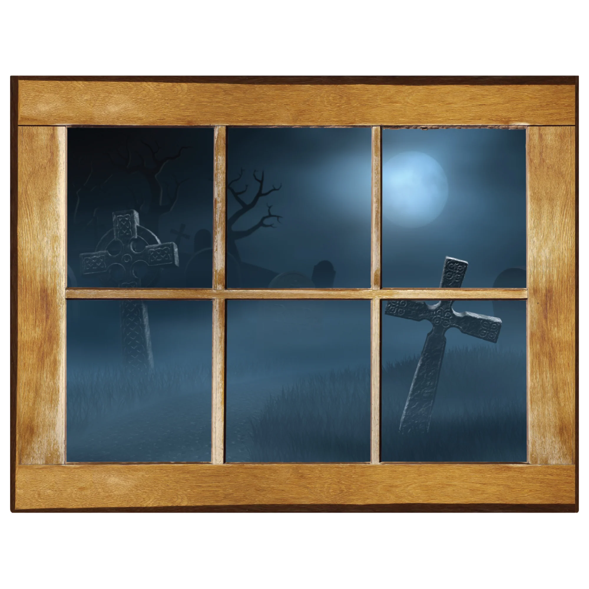 Halloween:  Grave Stones Icon Instant Windows        -   Removable Wall   Adhesive Decal - Image 3