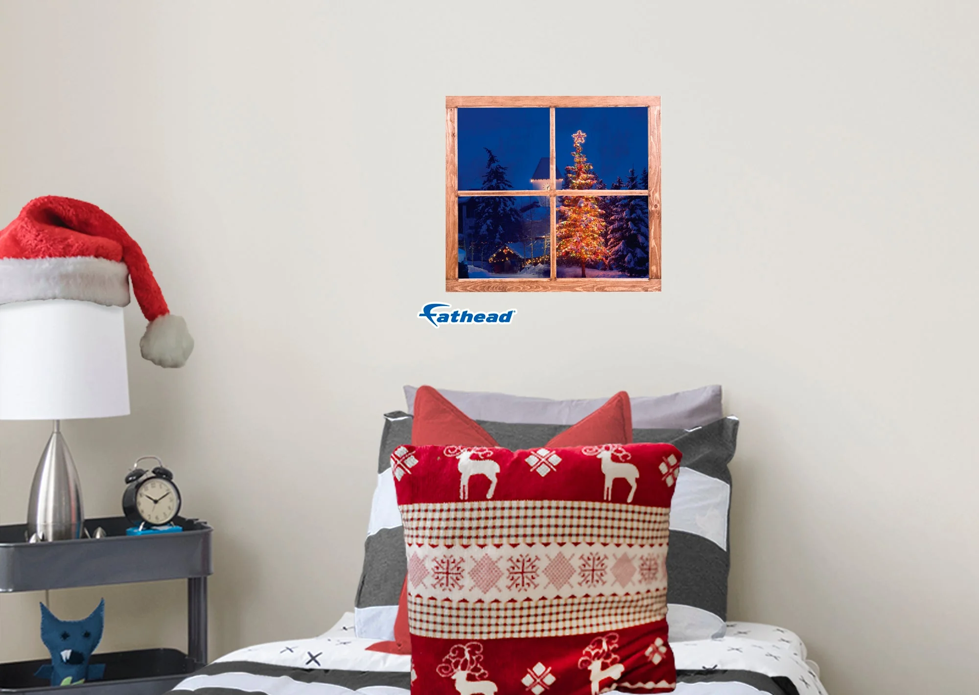 Christmas:  Decorated Tree Instant Windows        -   Removable     Adhesive Decal - Image 6