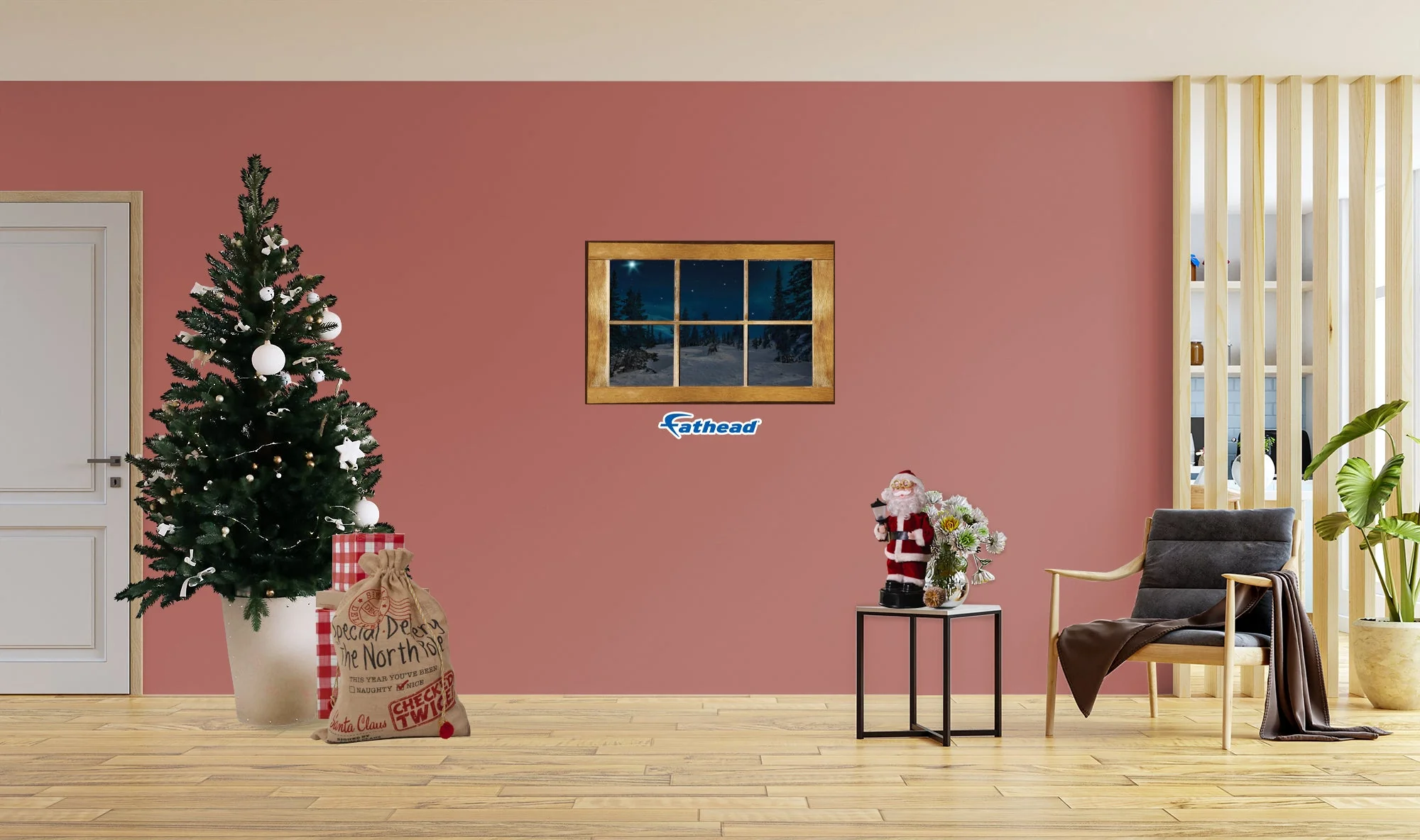Christmas:  Forest Night Instant Windows        -   Removable     Adhesive Decal - Image 5