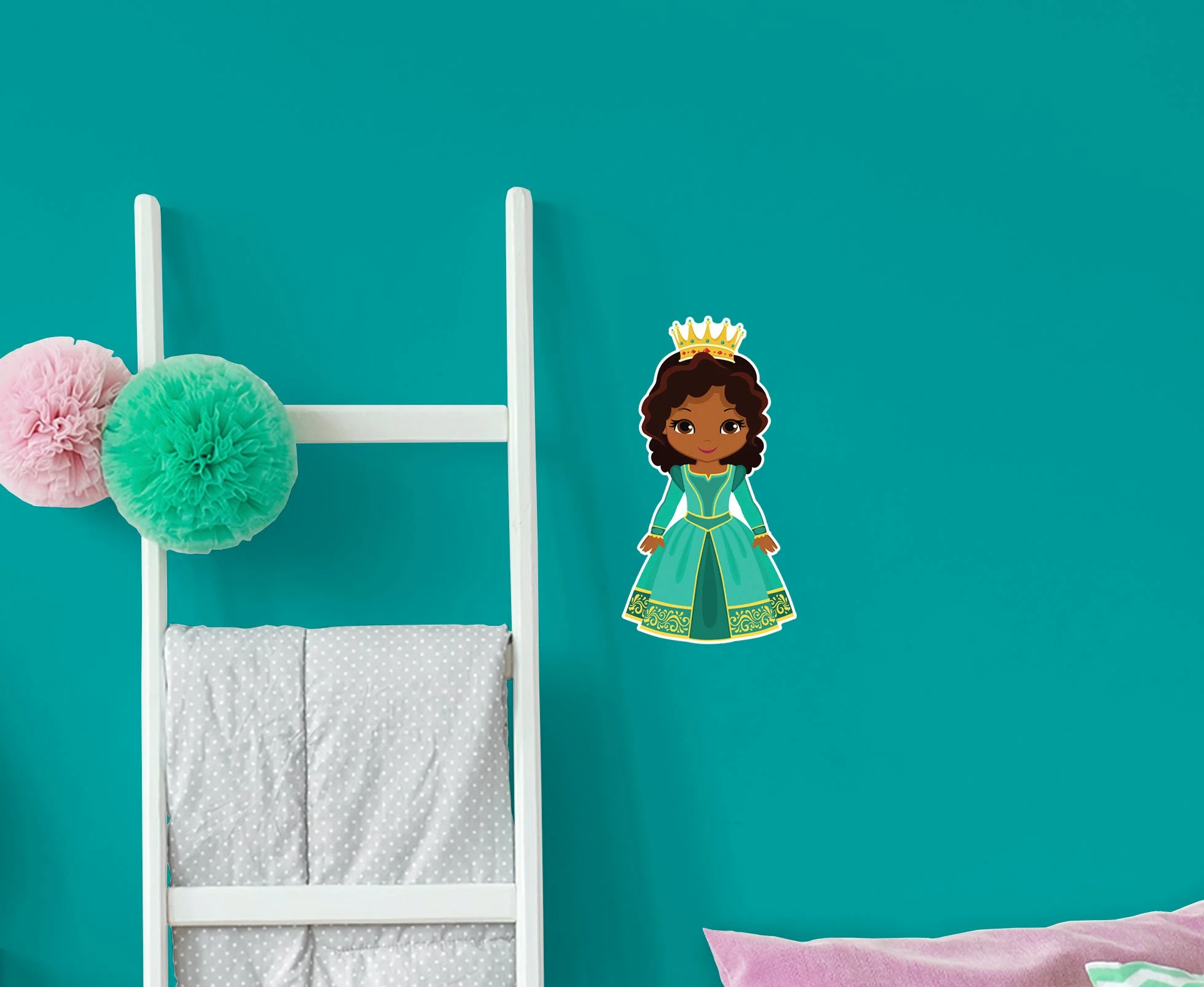 Nursery: Princess Crown Character - Removable Wall Adhesive Decal - Image 3