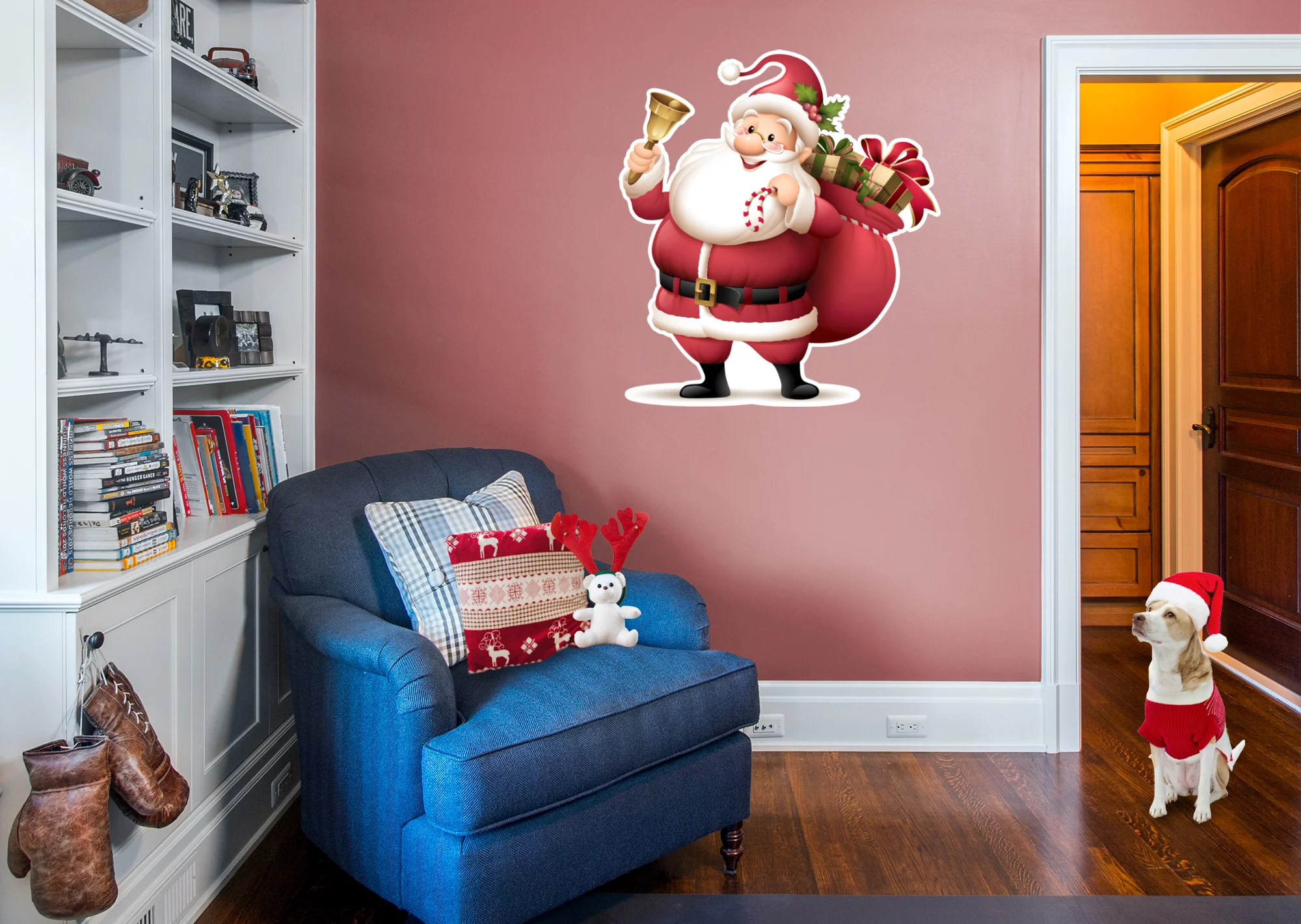 Christmas: Santa Claus Die-Cut Character - Removable Adhesive Decal - Image 2
