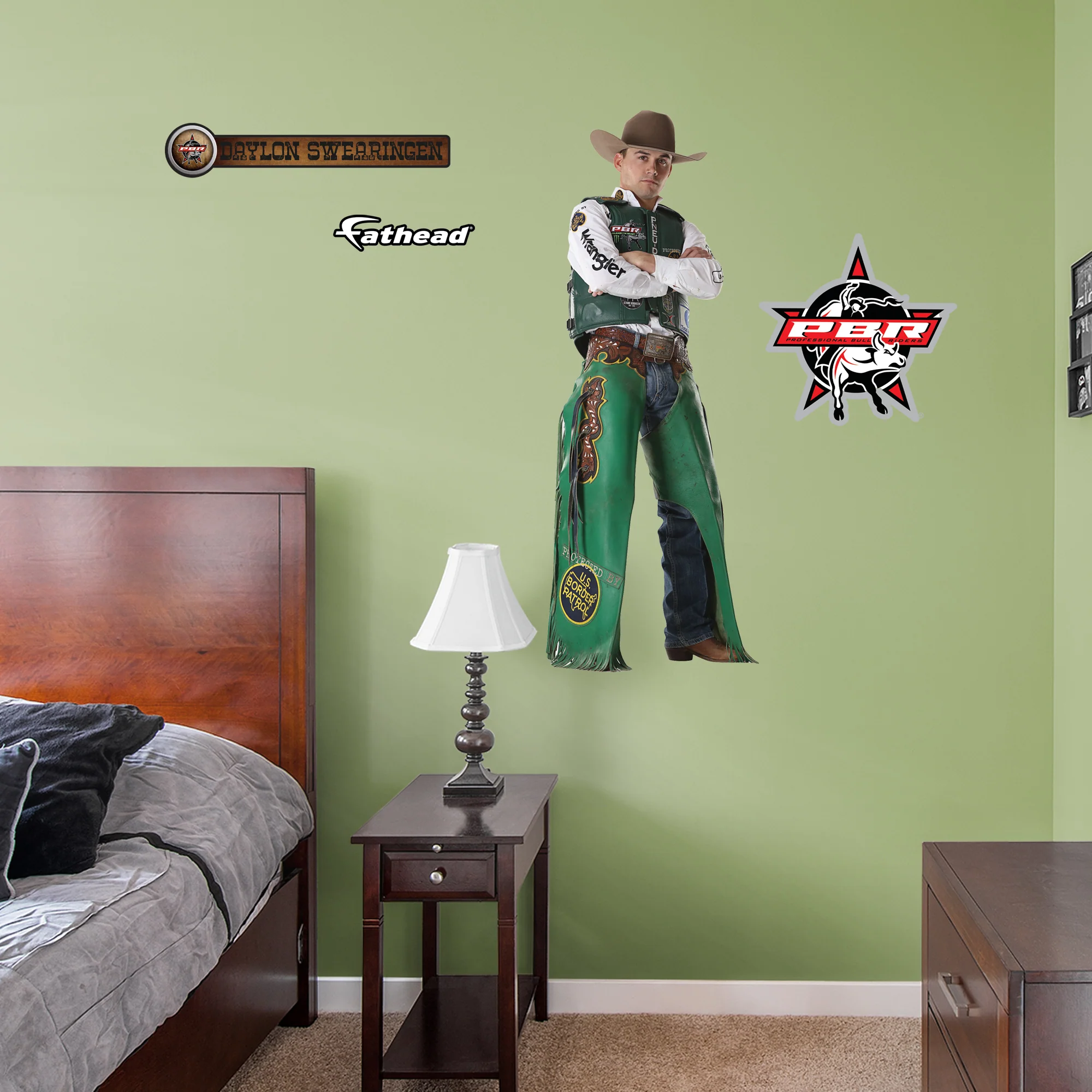 PBR: Daylon Swearingen RealBig        - Officially Licensed Pro Bull Riding Removable     Adhesive Decal - Image 3
