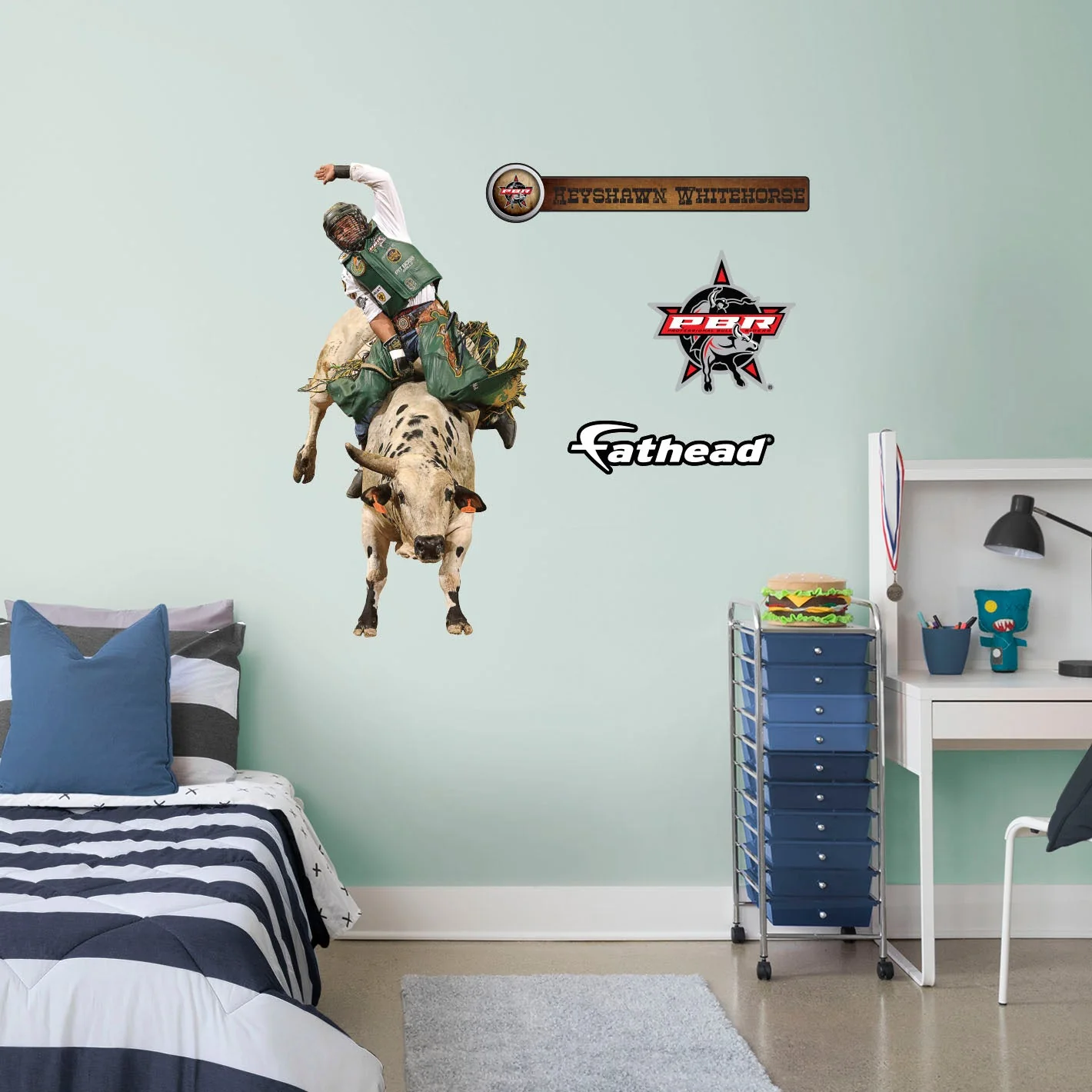 PBR: Keyshawn Whitehorse- Trail of Tears RealBig        - Officially Licensed Pro Bull Riding Removable     Adhesive Decal - Image 3