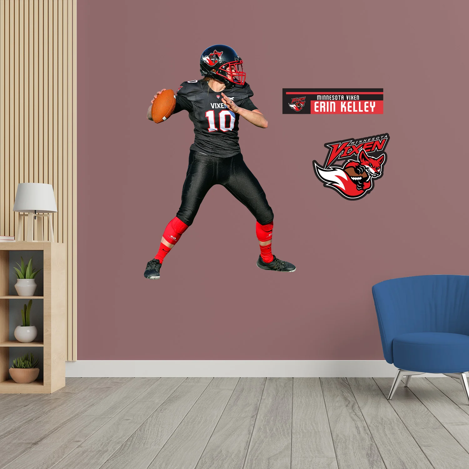Minnesota Vixen: Erin Kelley - Officially Licensed WFA Removable Adhesive Decal - Image 3