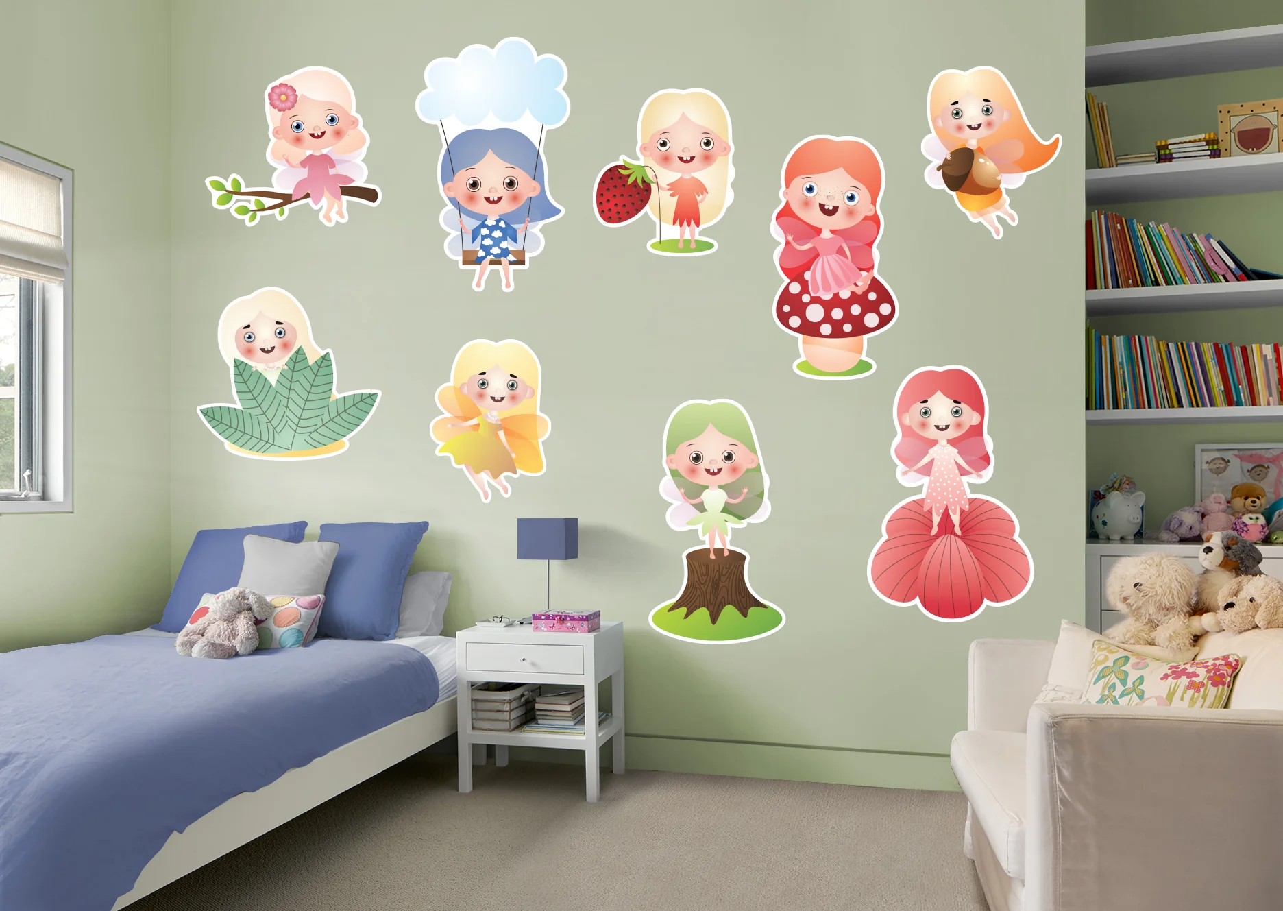 Nursery: Little Fairies Collection - Removable Wall Adhesive Decal
