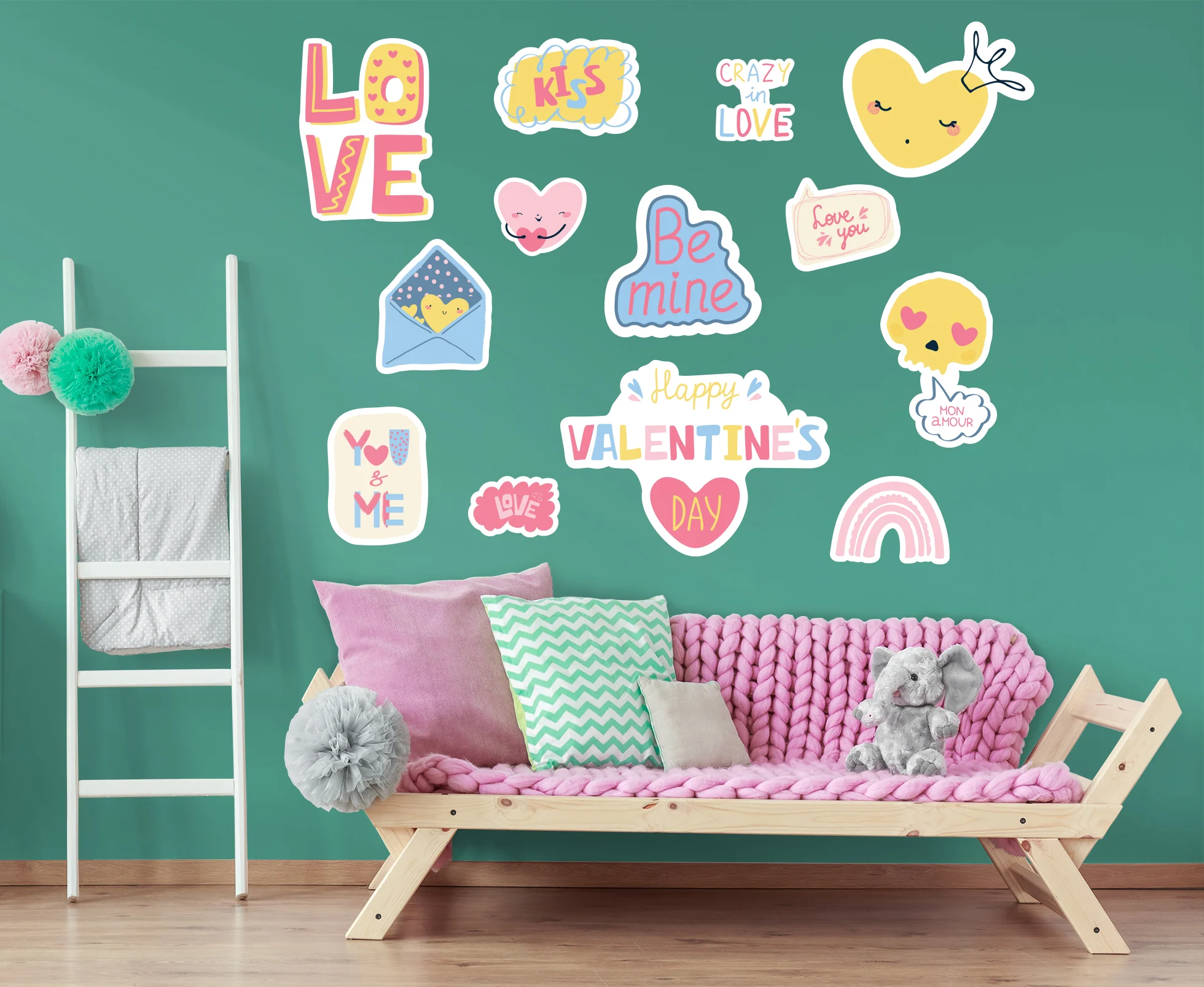 Valentine's Day: Crazy in Love Collection - Removable Adhesive Decal