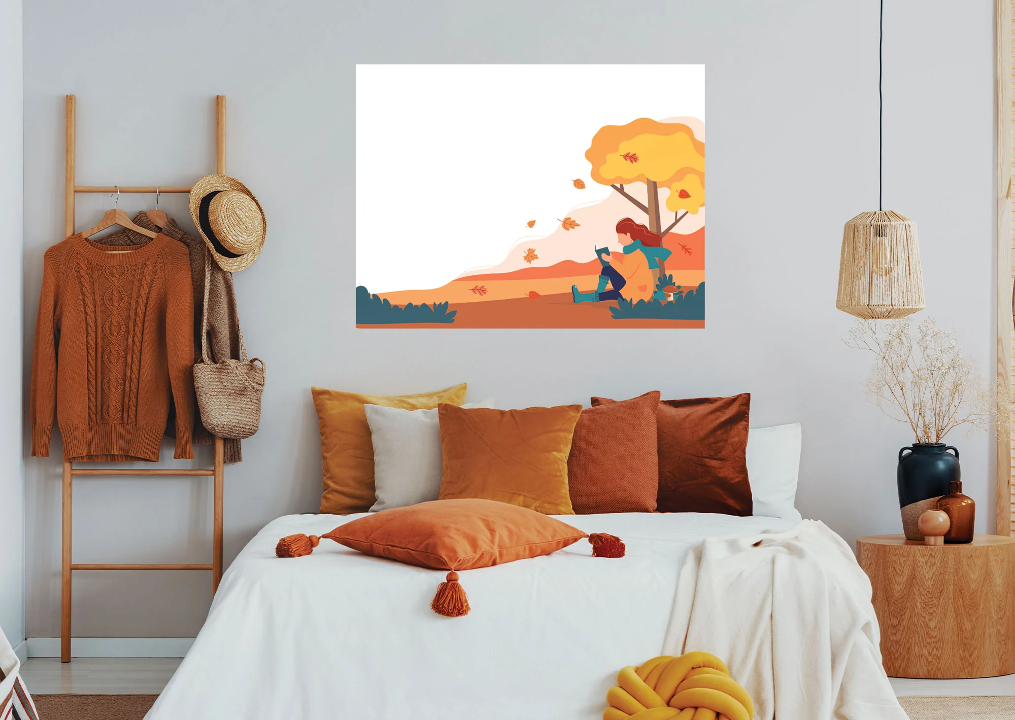 Seasons Decor: Autumn Reading Dry Erase        -   Removable Wall   Adhesive Decal - Image 2