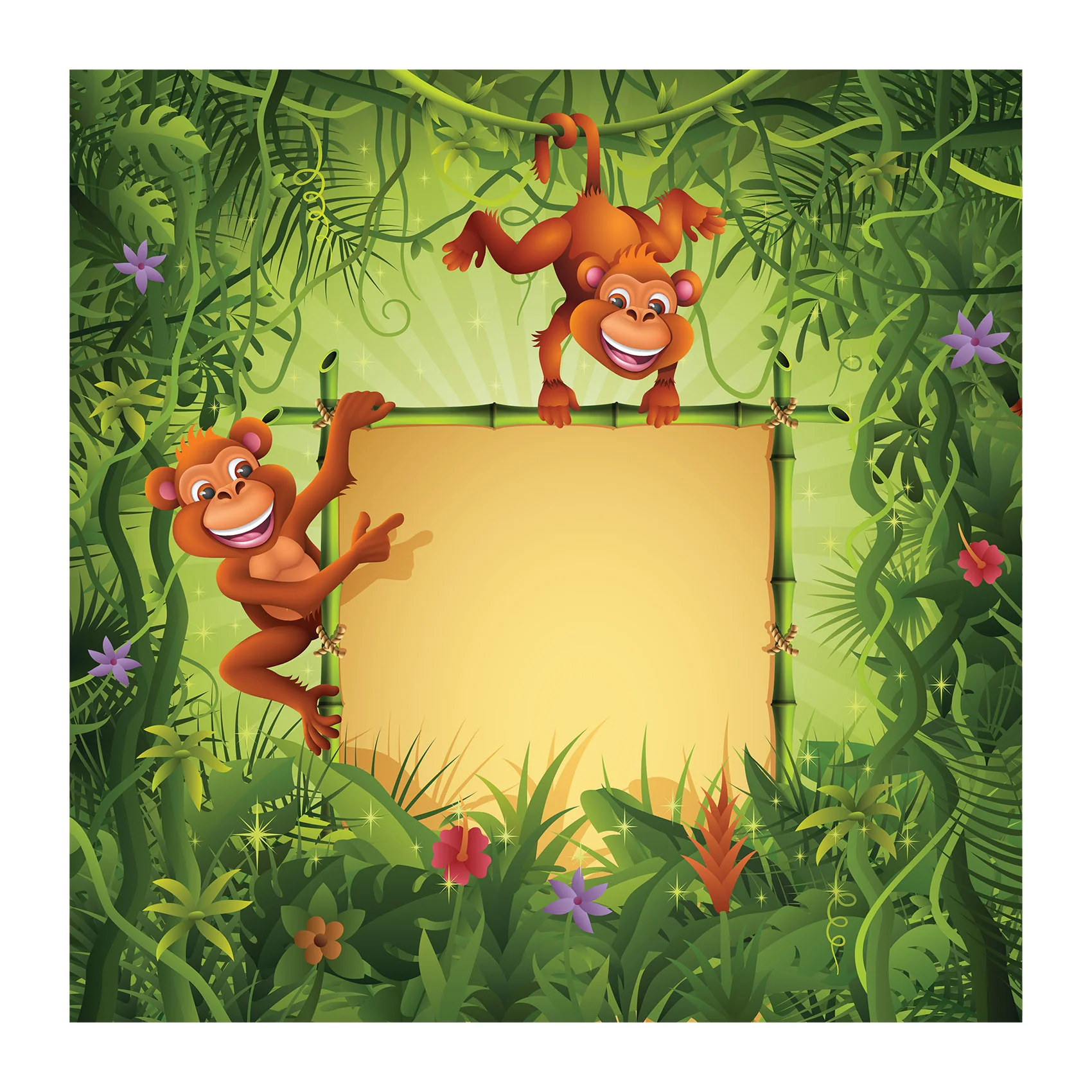 Jungle: Brothers Dry Erase - Removable Wall Adhesive Decal