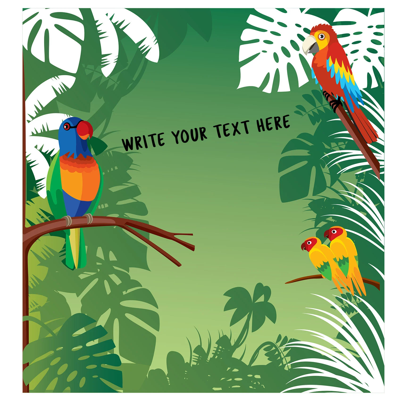 Jungle: Parrot Dry Erase - Removable Wall Adhesive Decal - Image 2