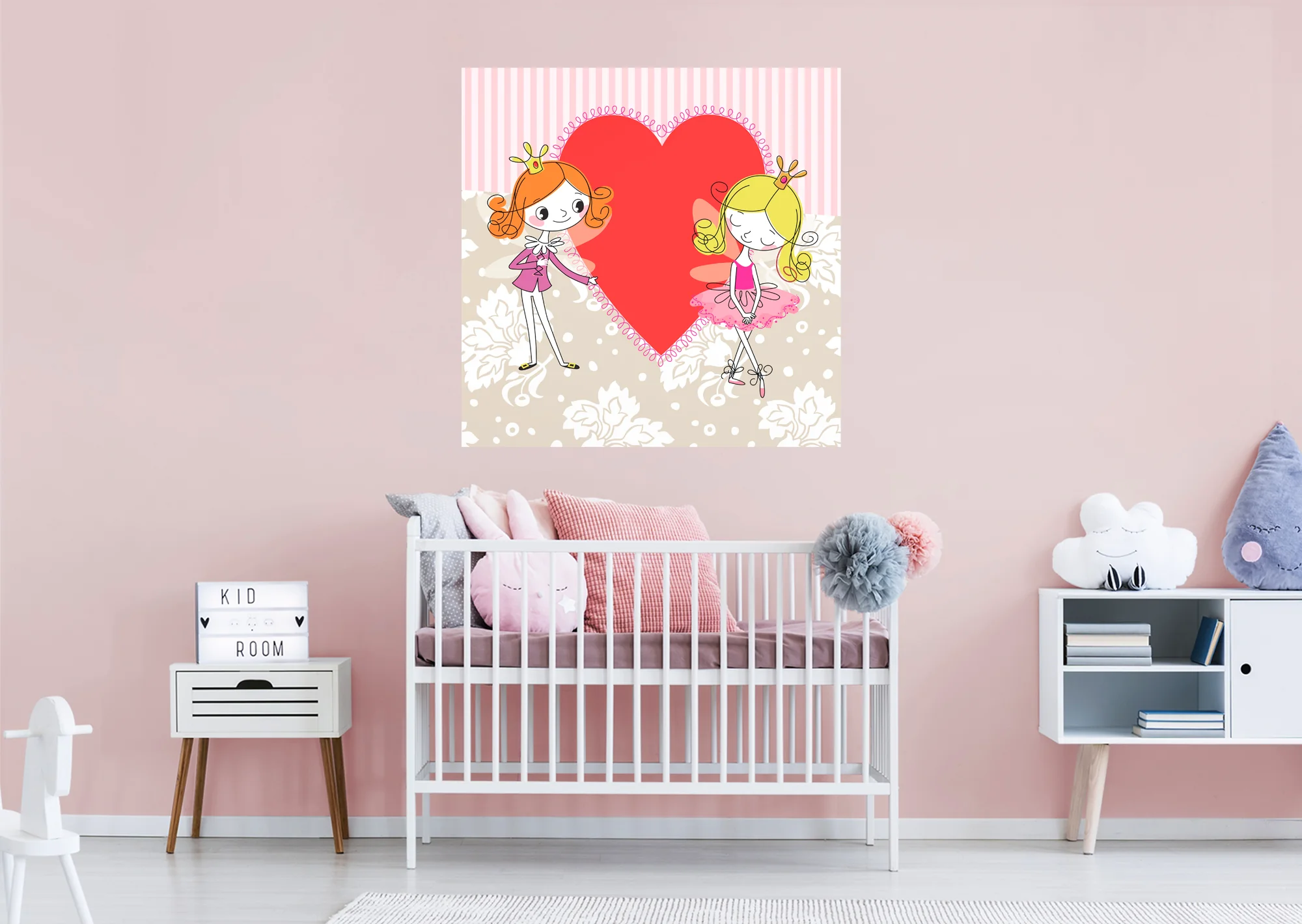 Nursery: Heart Dry Erase - Removable Wall Adhesive Decal - Image 2